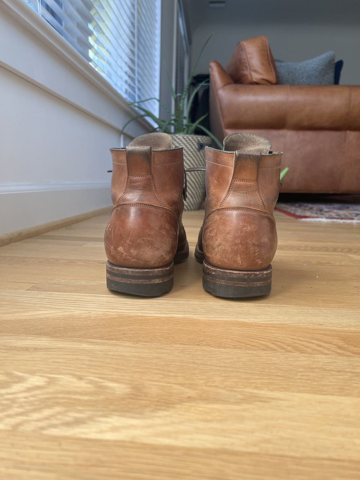 Photo by patinathunderdome on January 7, 2022 of the Viberg Service Boot in Maryam Toscanello Horsebutt.