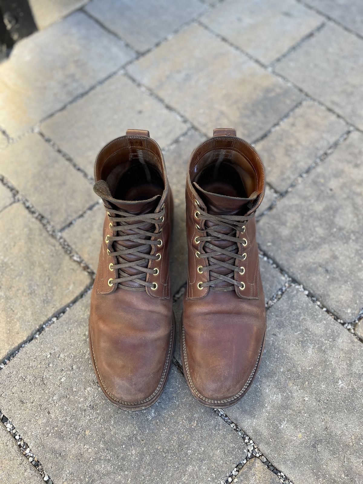 Photo by patinathunderdome on February 5, 2022 of the Viberg Service Boot in Maryam Toscanello Horsebutt.