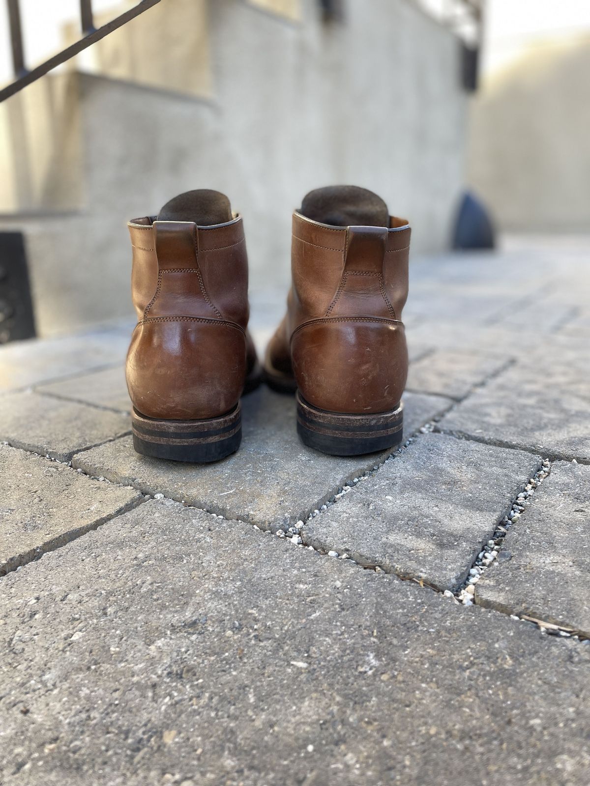 Photo by patinathunderdome on February 5, 2022 of the Viberg Service Boot in Maryam Toscanello Horsebutt.