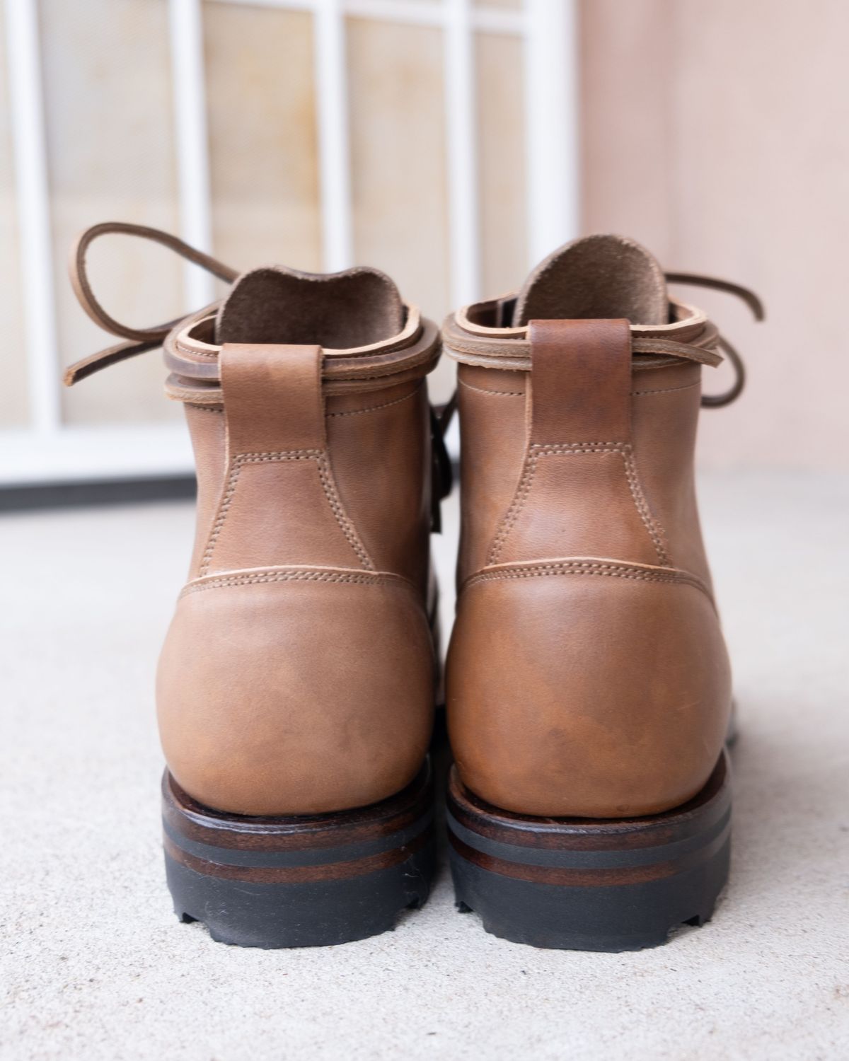 Photo by patinathunderdome on September 30, 2021 of the Viberg Service Boot in Maryam Toscanello Horsebutt.