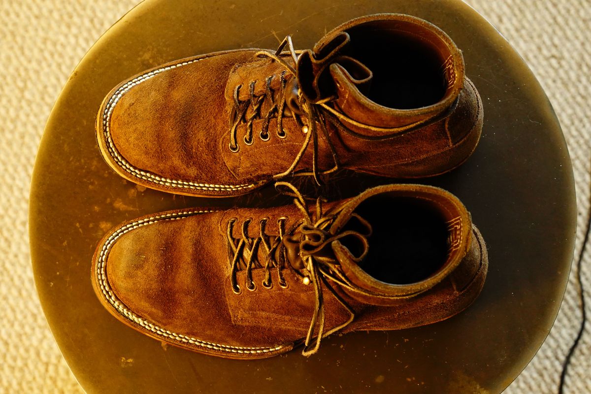 Photo by patinathunderdome on January 2, 2022 of the White's Smokejumper in Seidel Brown Roughout.
