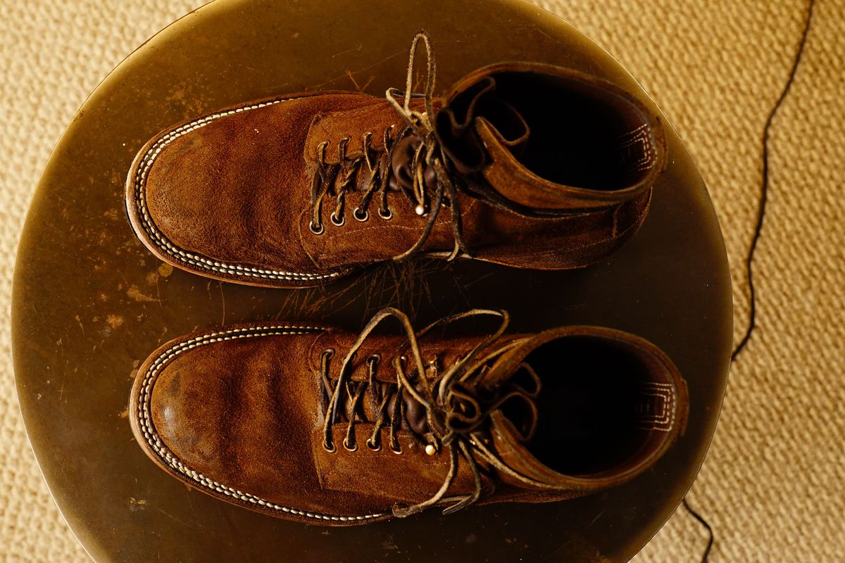 Photo by patinathunderdome on February 4, 2022 of the White's Smokejumper in Seidel Brown Roughout.