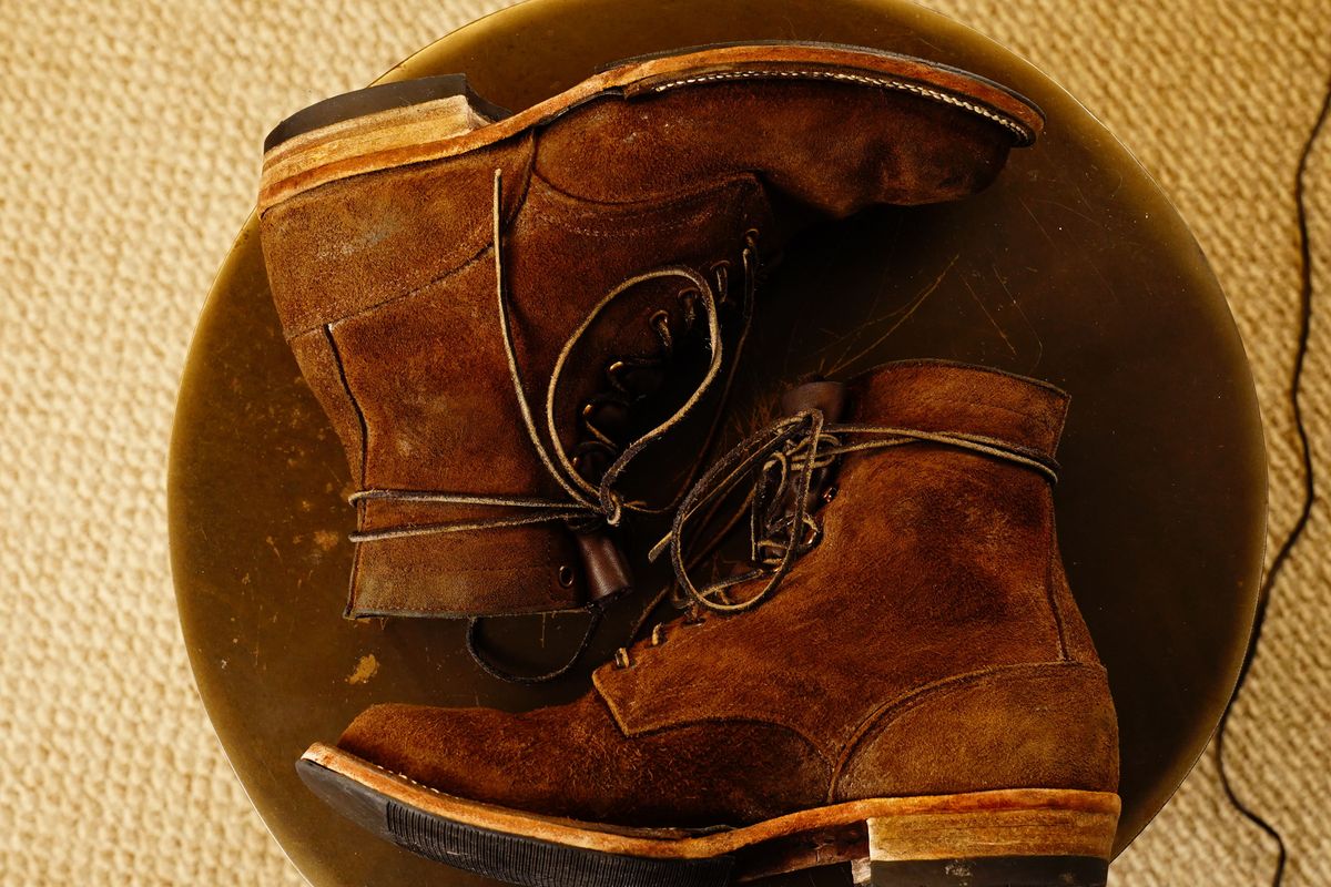 Photo by patinathunderdome on February 4, 2022 of the White's Smokejumper in Seidel Brown Roughout.