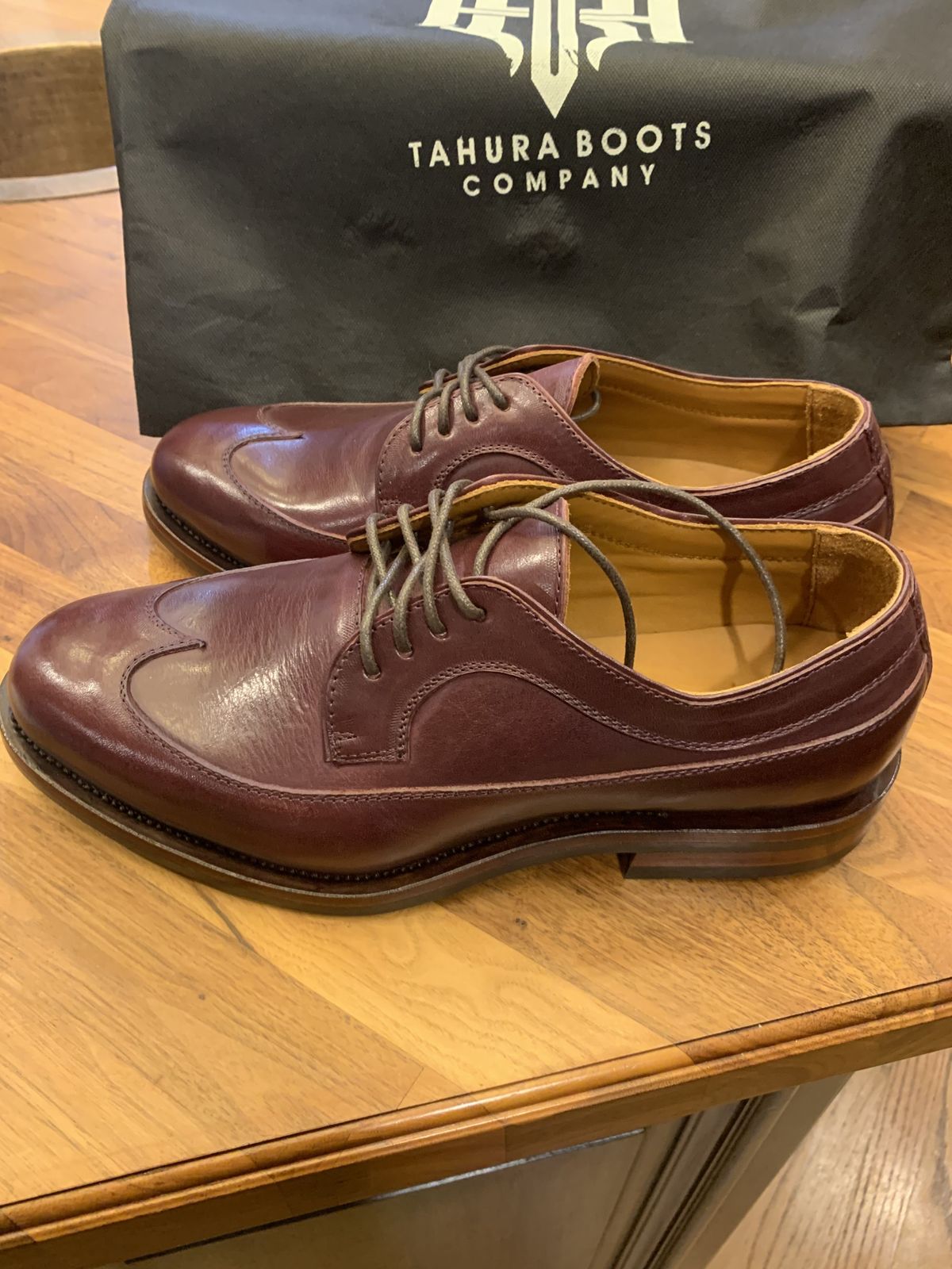 Photo by patinathunderdome on October 4, 2021 of the Tahura Merkusi in Conceria Cloe Burgundy Horsebutt.