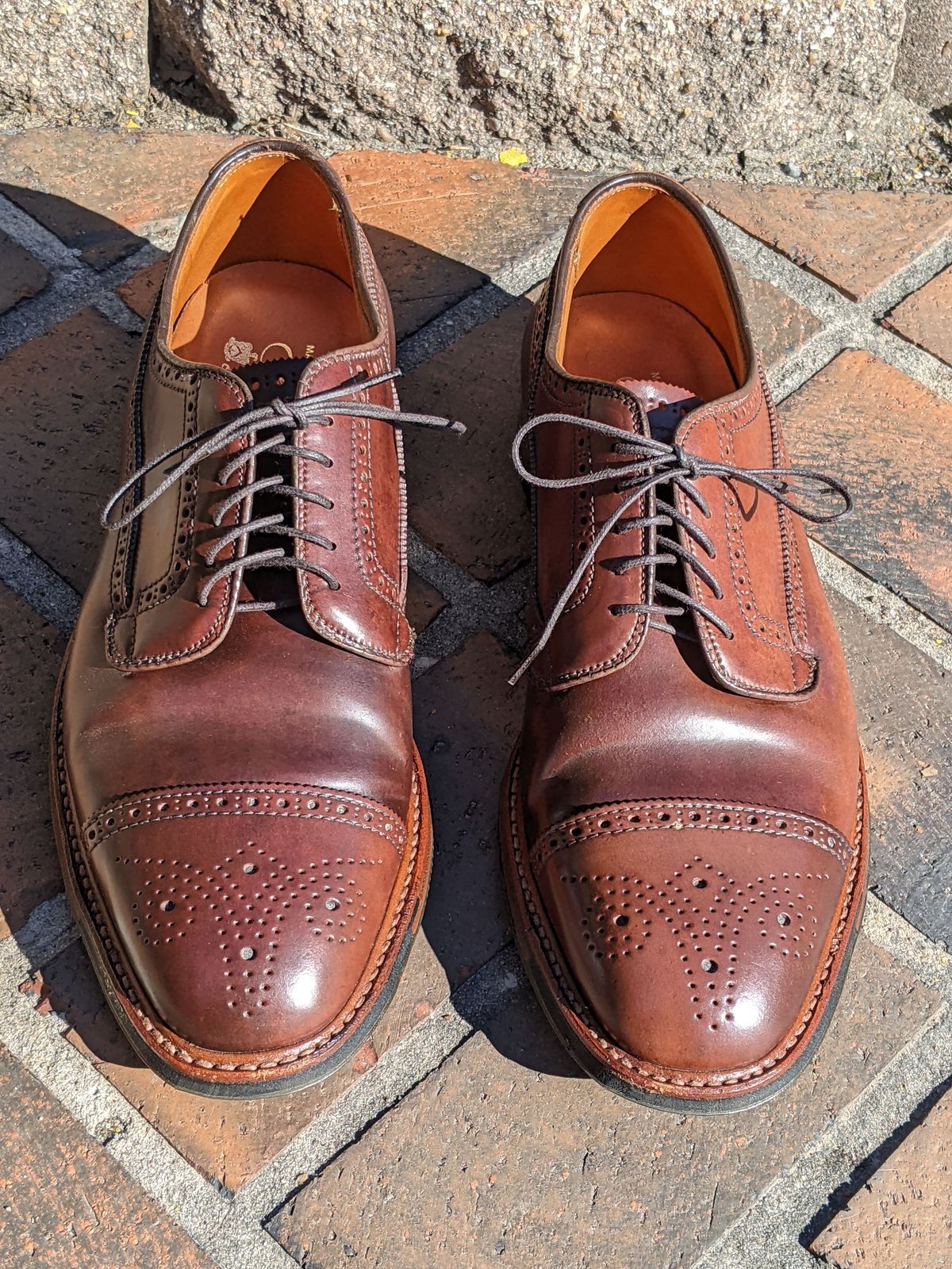 Photo by patinathunderdome on March 1, 2022 of the Alden Atom Blucher in Horween Color 8 Shell Cordovan.