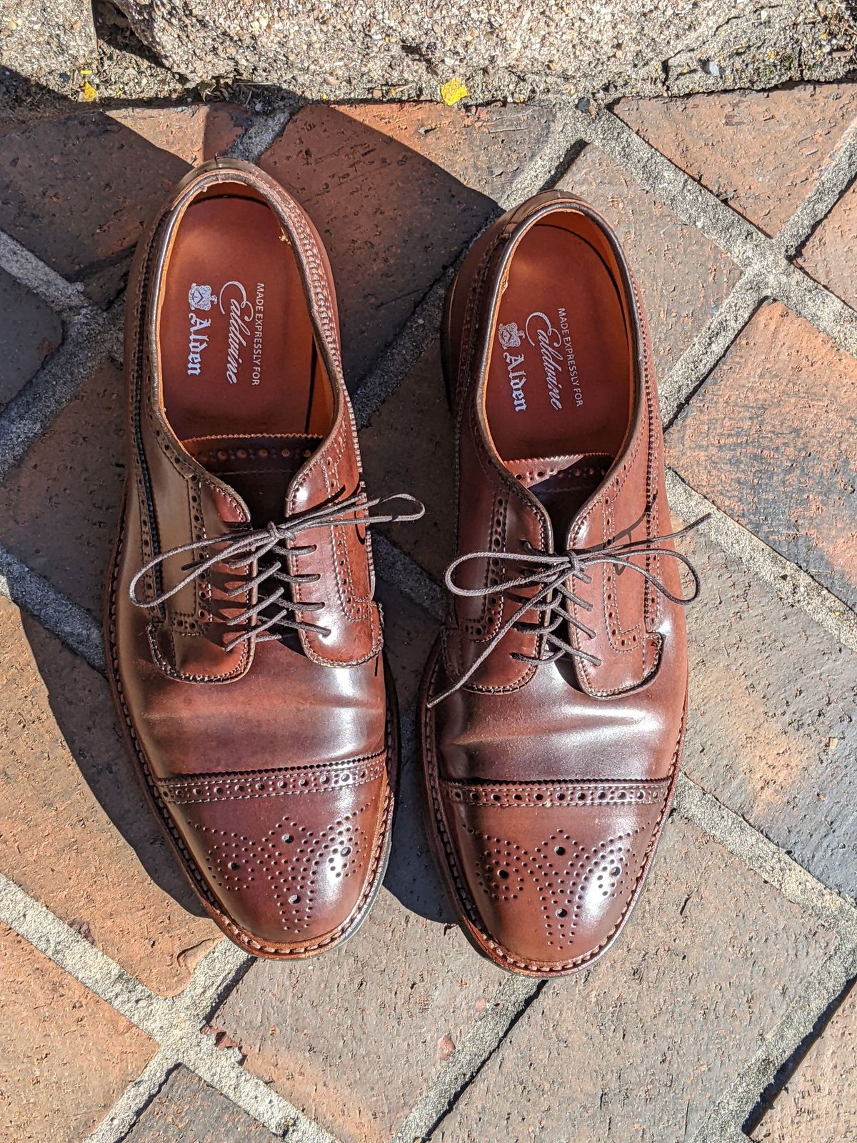 Photo by patinathunderdome on March 1, 2022 of the Alden Atom Blucher in Horween Color 8 Shell Cordovan.