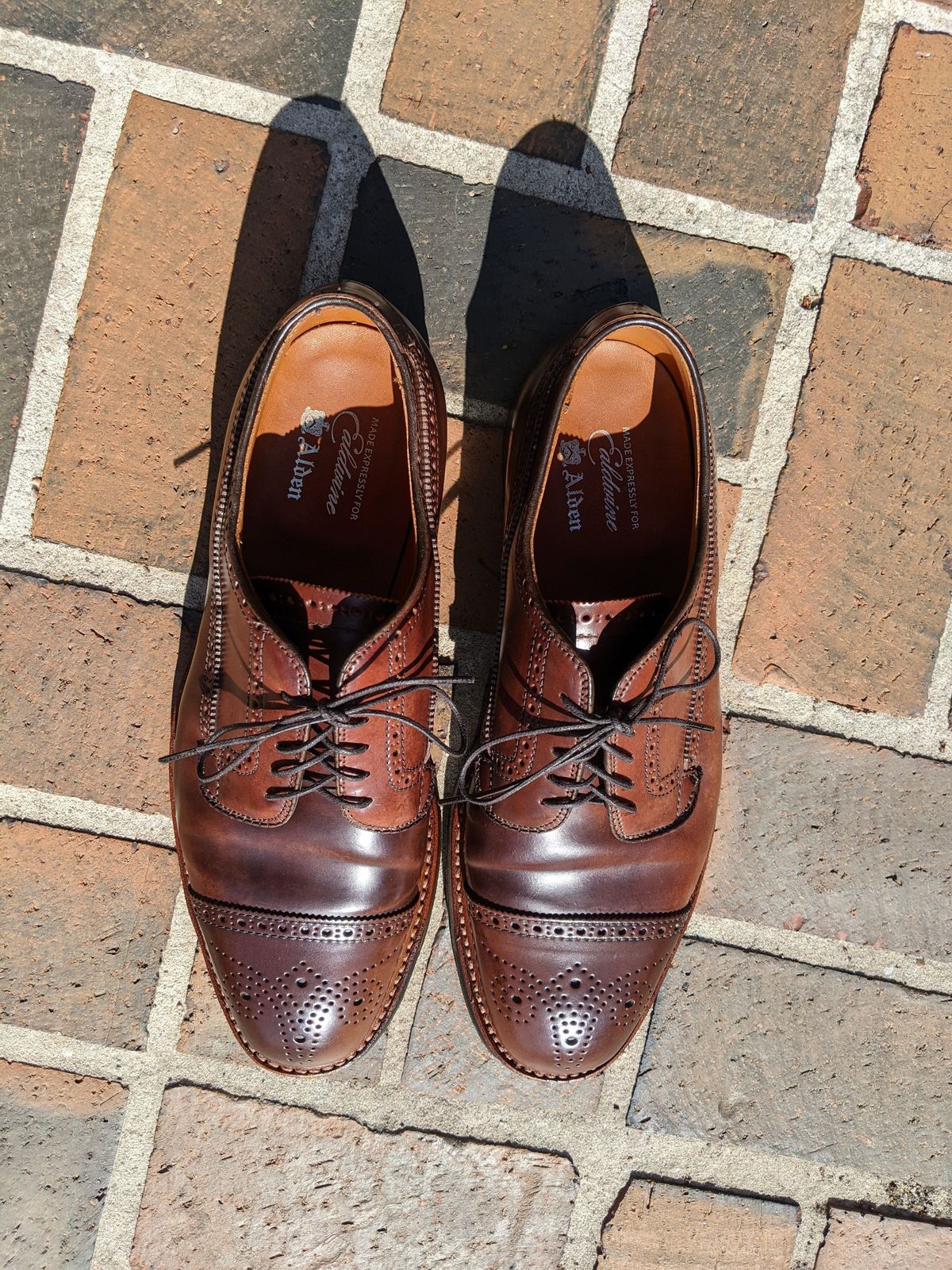 Photo by patinathunderdome on April 3, 2022 of the Alden Atom Blucher in Horween Color 8 Shell Cordovan.