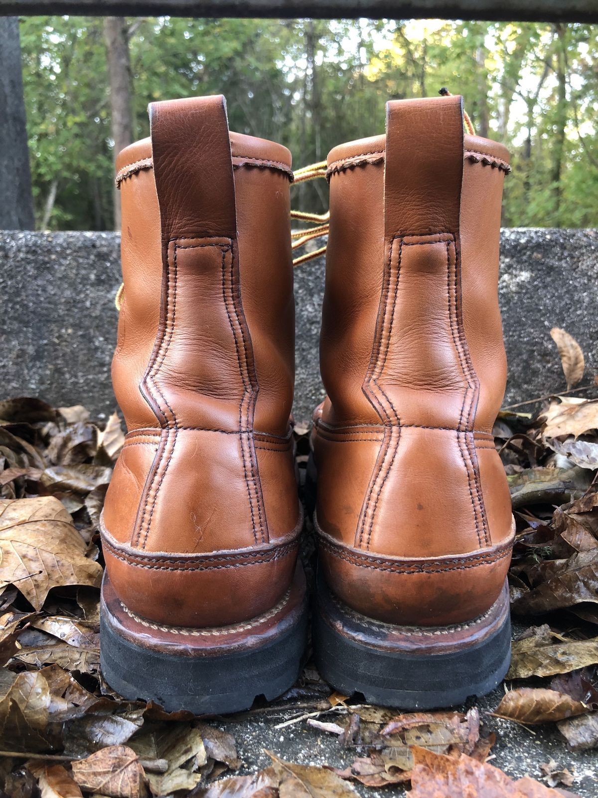 Photo by patinathunderdome on November 1, 2021 of the Russell Moccasin Co. Bird Shooter in Tanneries Haas Tan French Veal.