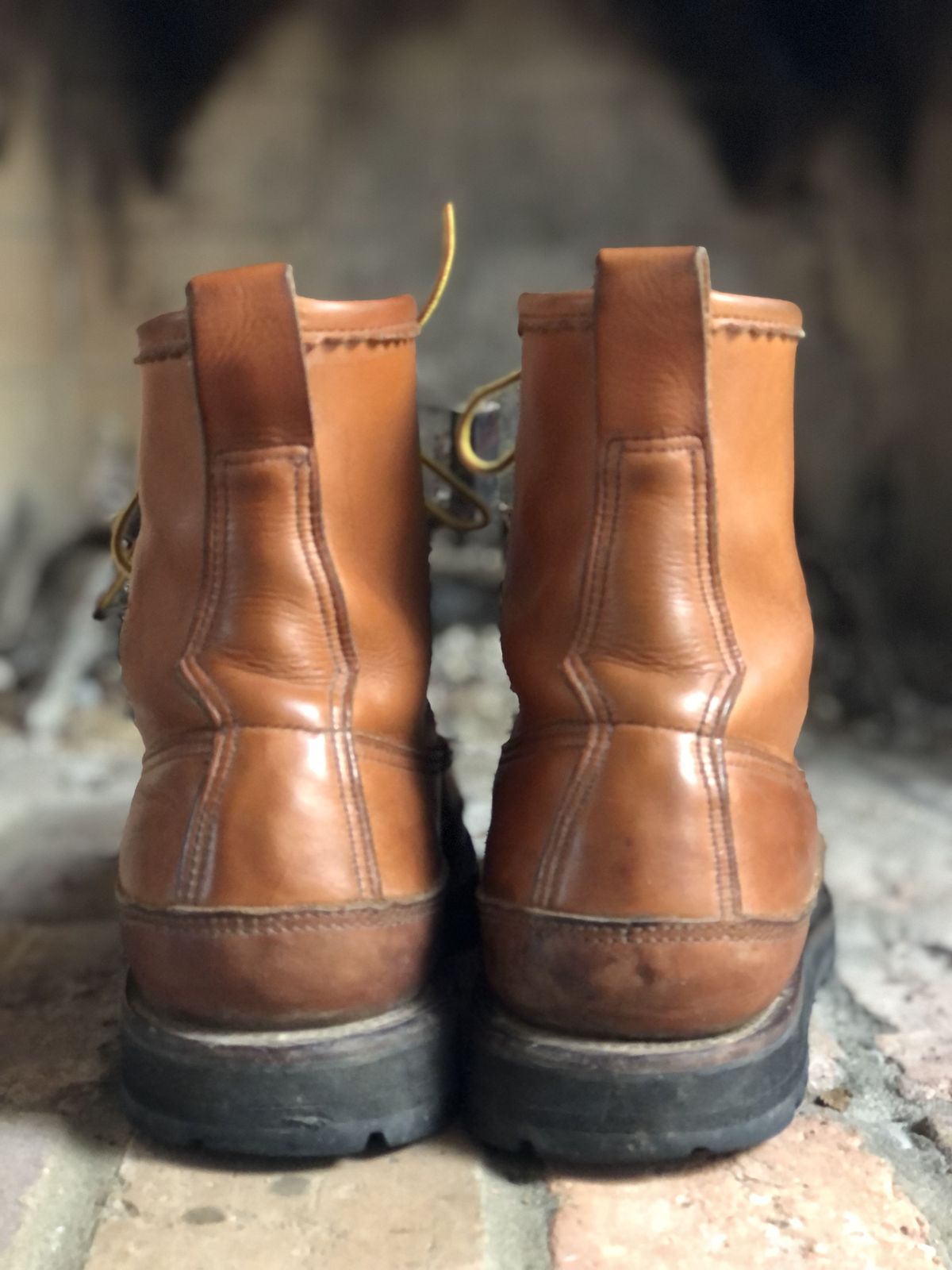 Photo by patinathunderdome on January 1, 2022 of the Russell Moccasin Co. Bird Shooter in Tanneries Haas Tan French Veal.