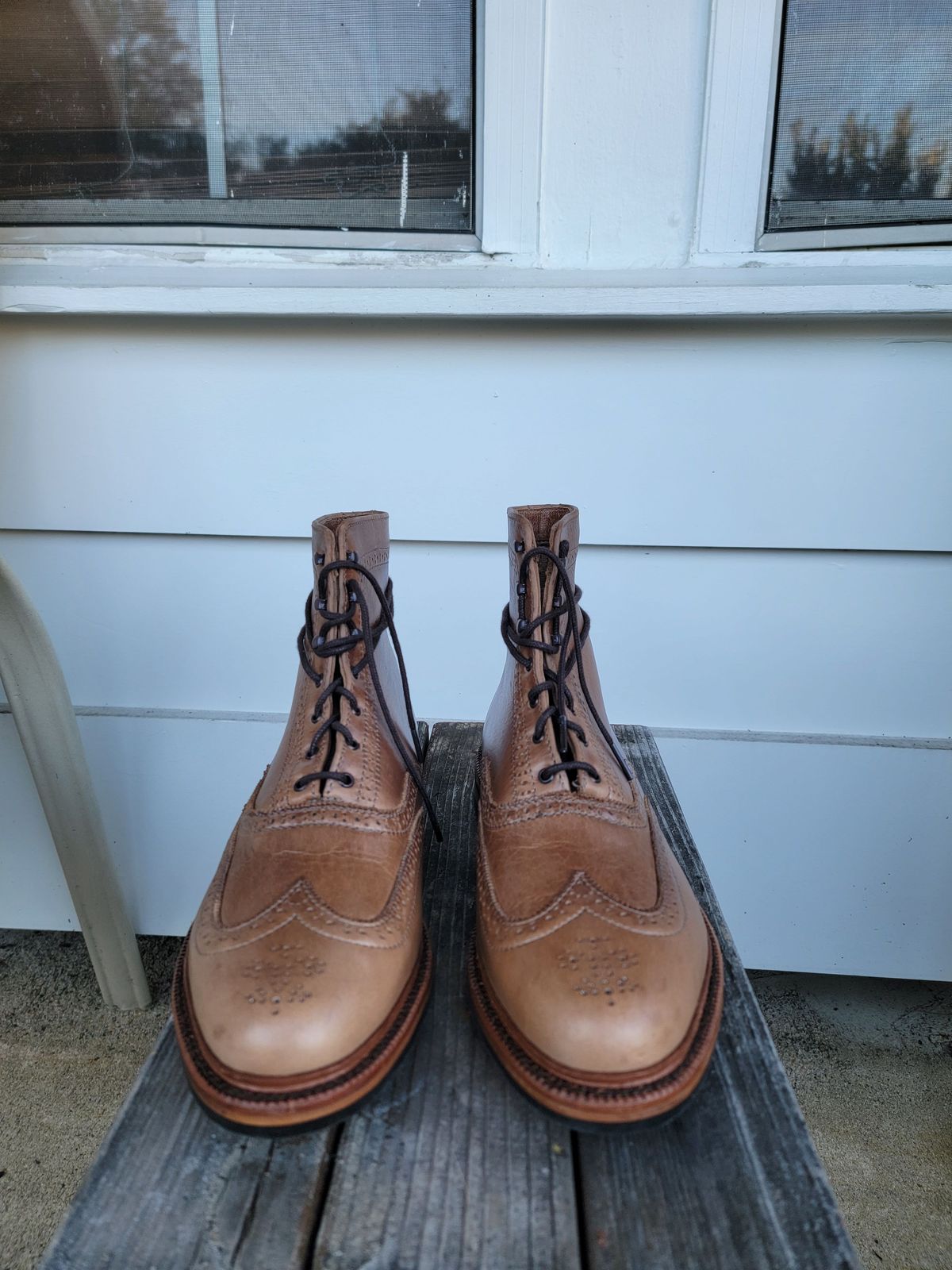 Photo by patinathunderdome on September 30, 2021 of the Parkhurst The Spaulding in Horween Natural Chromexcel.