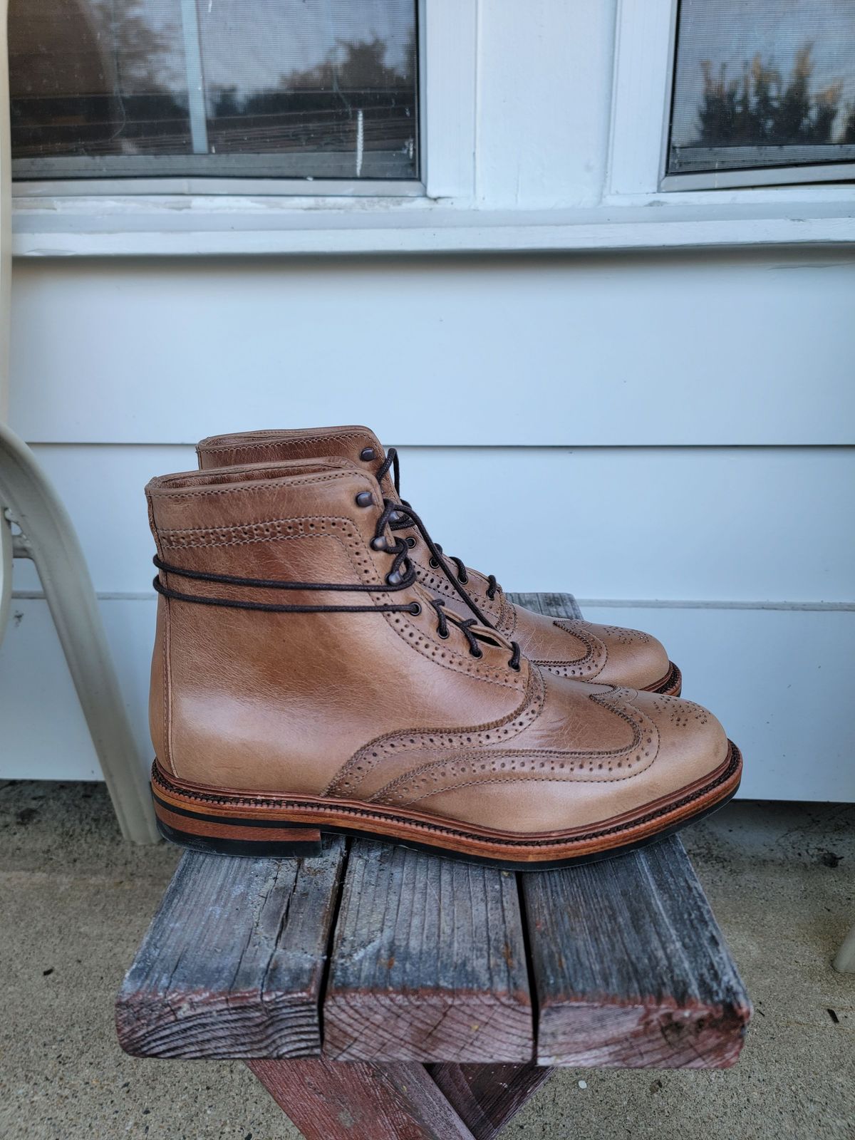 Photo by patinathunderdome on September 30, 2021 of the Parkhurst The Spaulding in Horween Natural Chromexcel.