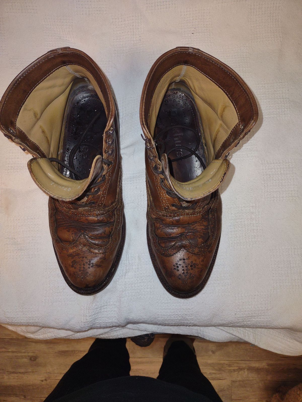 Photo by patinathunderdome on January 3, 2022 of the Parkhurst The Spaulding in Horween Natural Chromexcel.