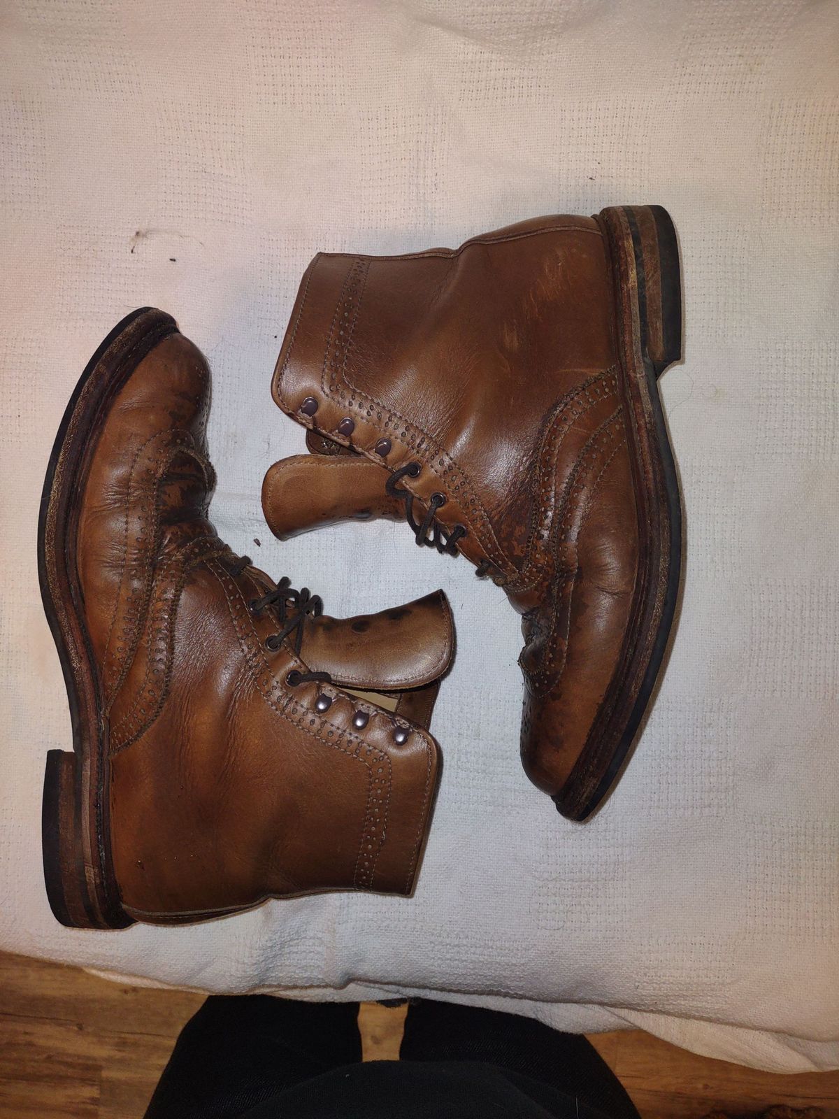 Photo by patinathunderdome on January 3, 2022 of the Parkhurst The Spaulding in Horween Natural Chromexcel.