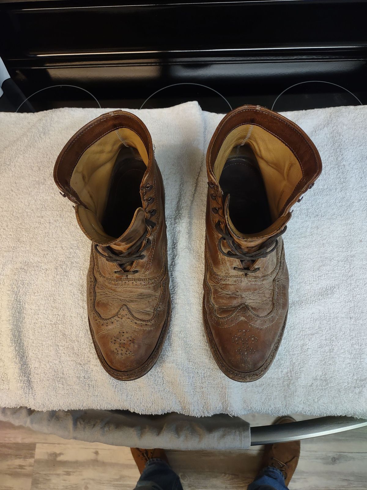 Photo by patinathunderdome on February 5, 2022 of the Parkhurst The Spaulding in Horween Natural Chromexcel.