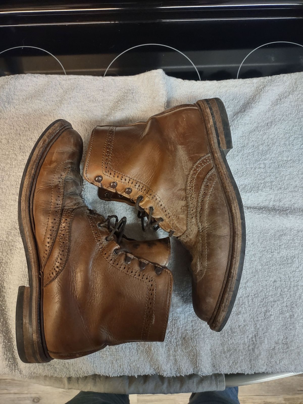 Photo by patinathunderdome on February 5, 2022 of the Parkhurst The Spaulding in Horween Natural Chromexcel.