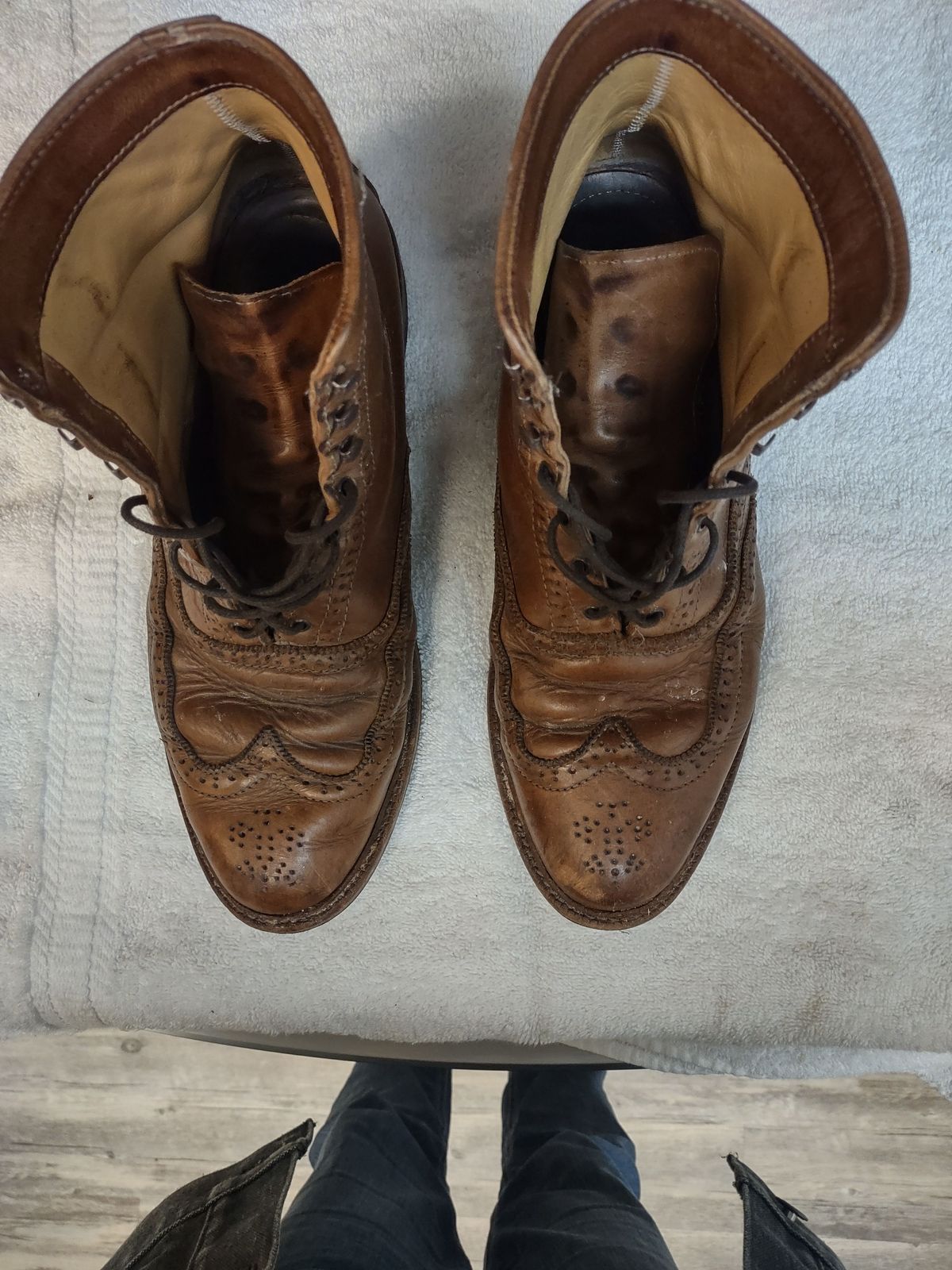 Photo by patinathunderdome on April 6, 2022 of the Parkhurst The Spaulding in Horween Natural Chromexcel.