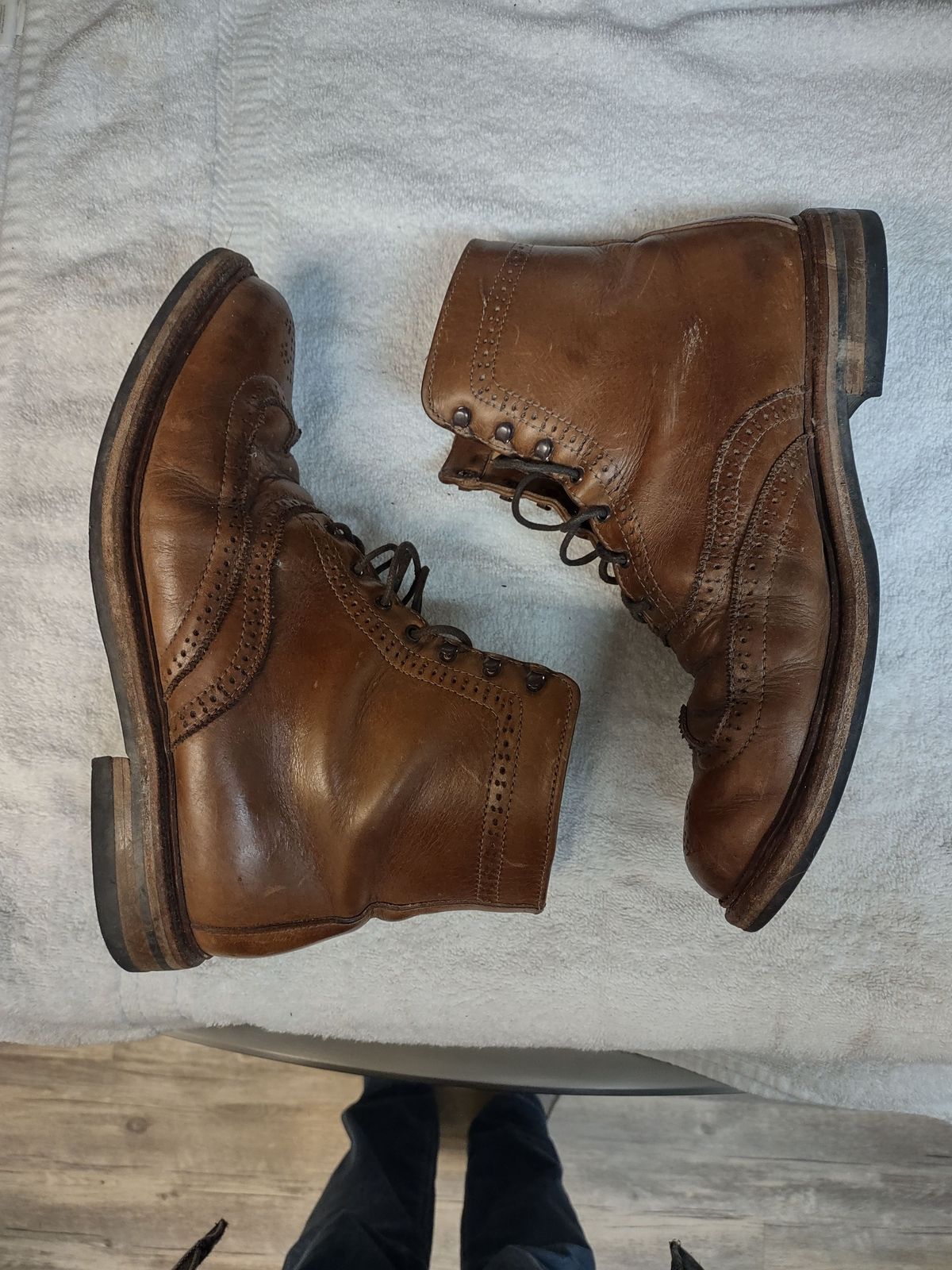 Photo by patinathunderdome on April 6, 2022 of the Parkhurst The Spaulding in Horween Natural Chromexcel.