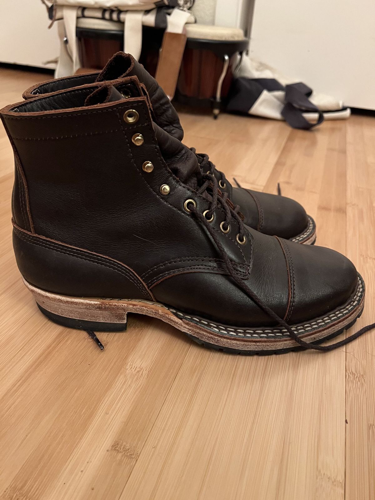 Photo by patinathunderdome on February 2, 2022 of the White's Bounty Hunter in Seidel Brown Oil Tan.