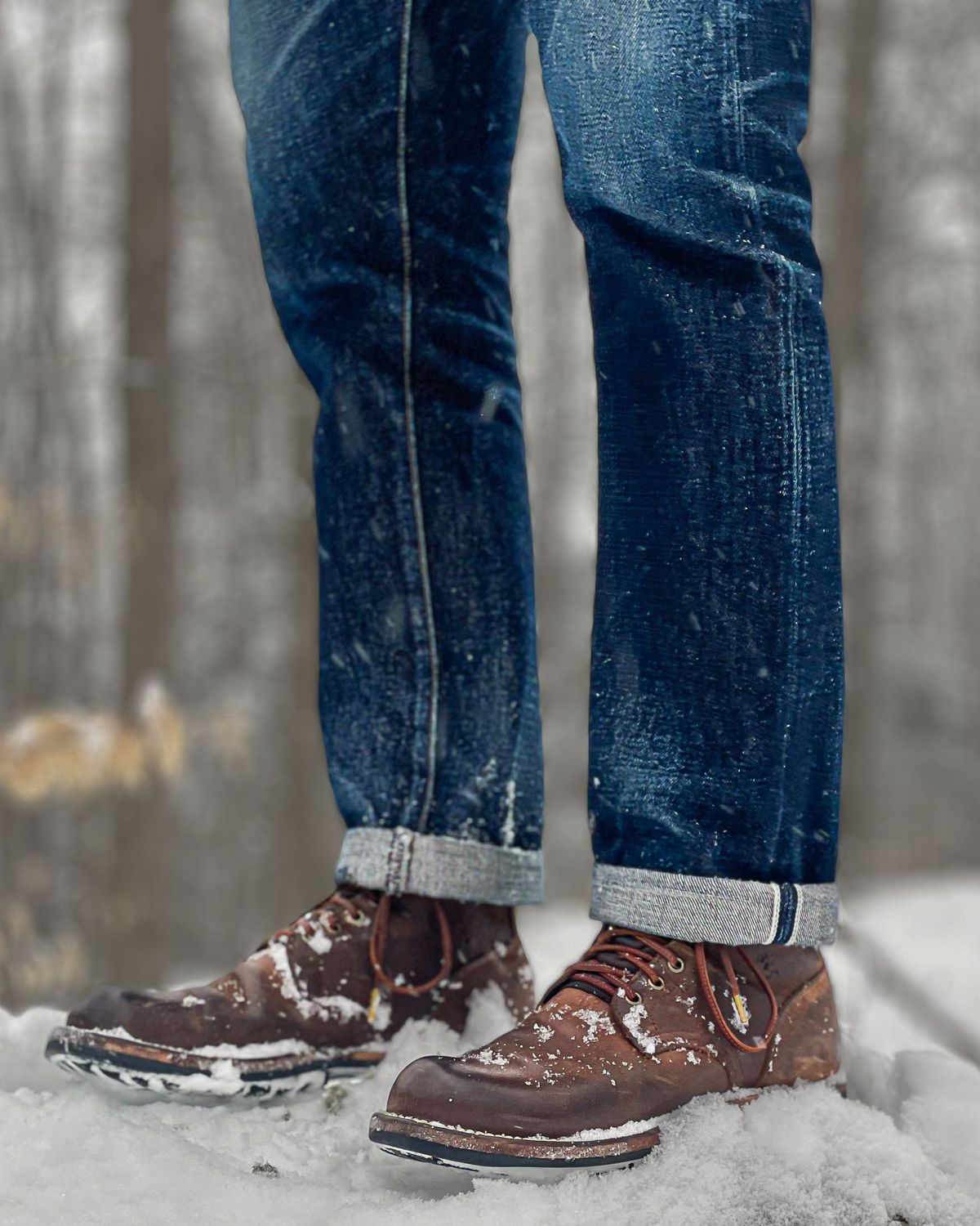 Photo by patinathunderdome on March 2, 2022 of the Viberg Boondocker in Horween Natural Waxed Flesh.