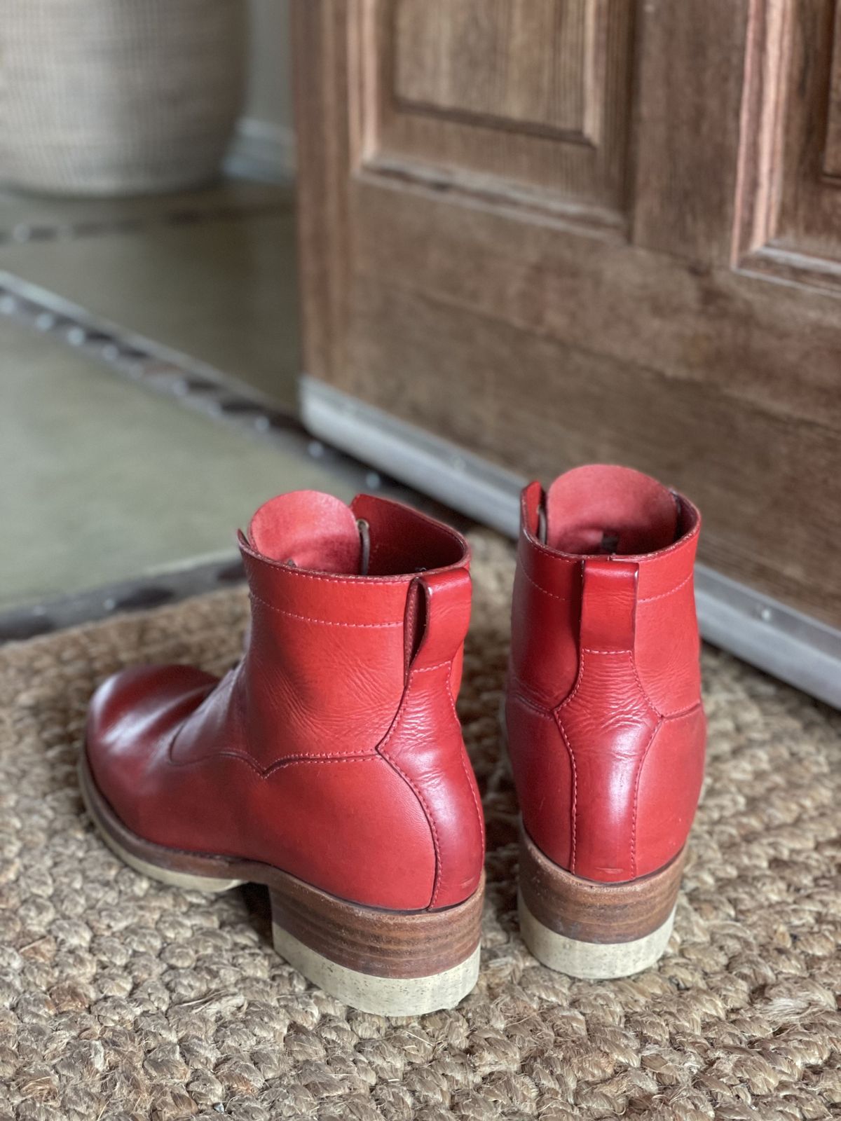 Photo by patinathunderdome on January 3, 2022 of the Maya Miel Balmoral Boot in Badalassi Carlo Red Minerva.