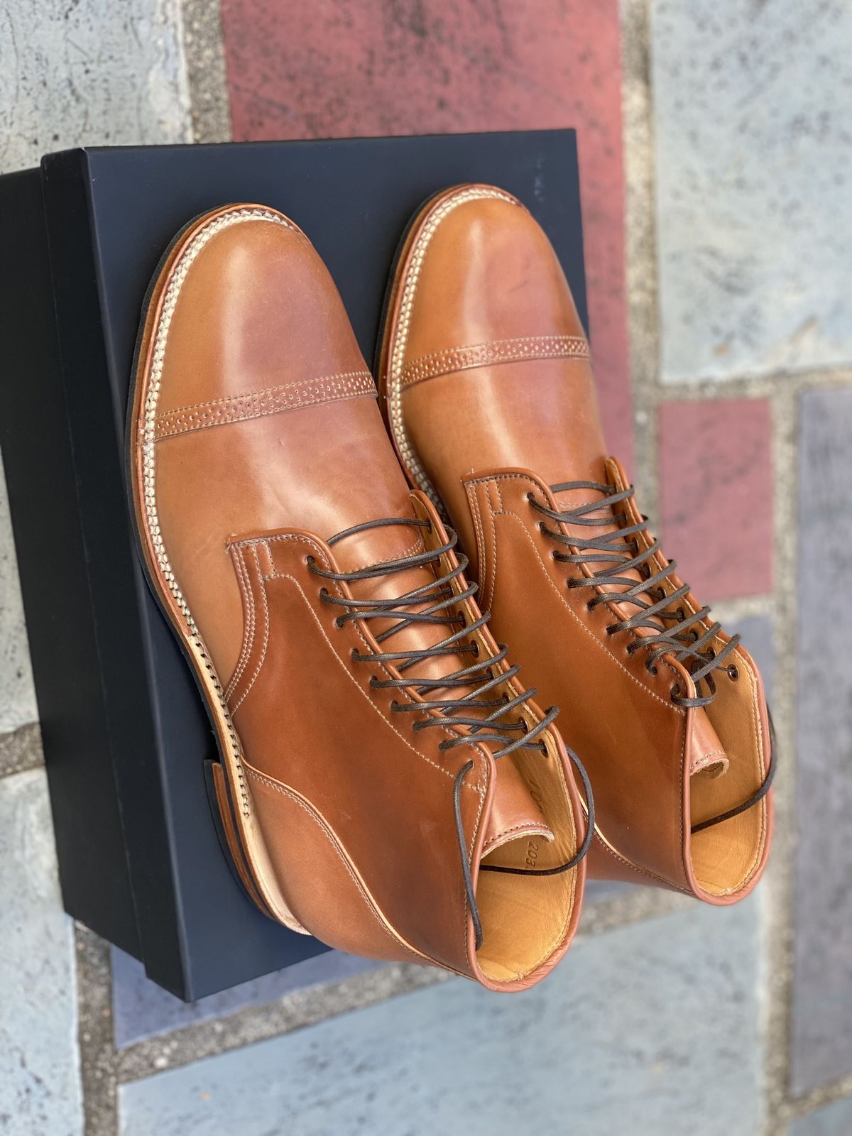 Photo by patinathunderdome on October 3, 2021 of the Viberg Service Boot in Horween Natural Shell Cordovan.