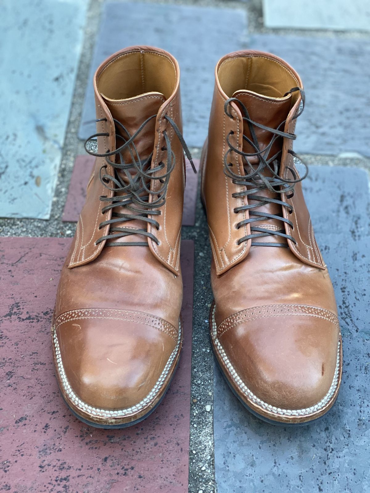 Photo by patinathunderdome on November 5, 2021 of the Viberg Service Boot in Horween Natural Shell Cordovan.