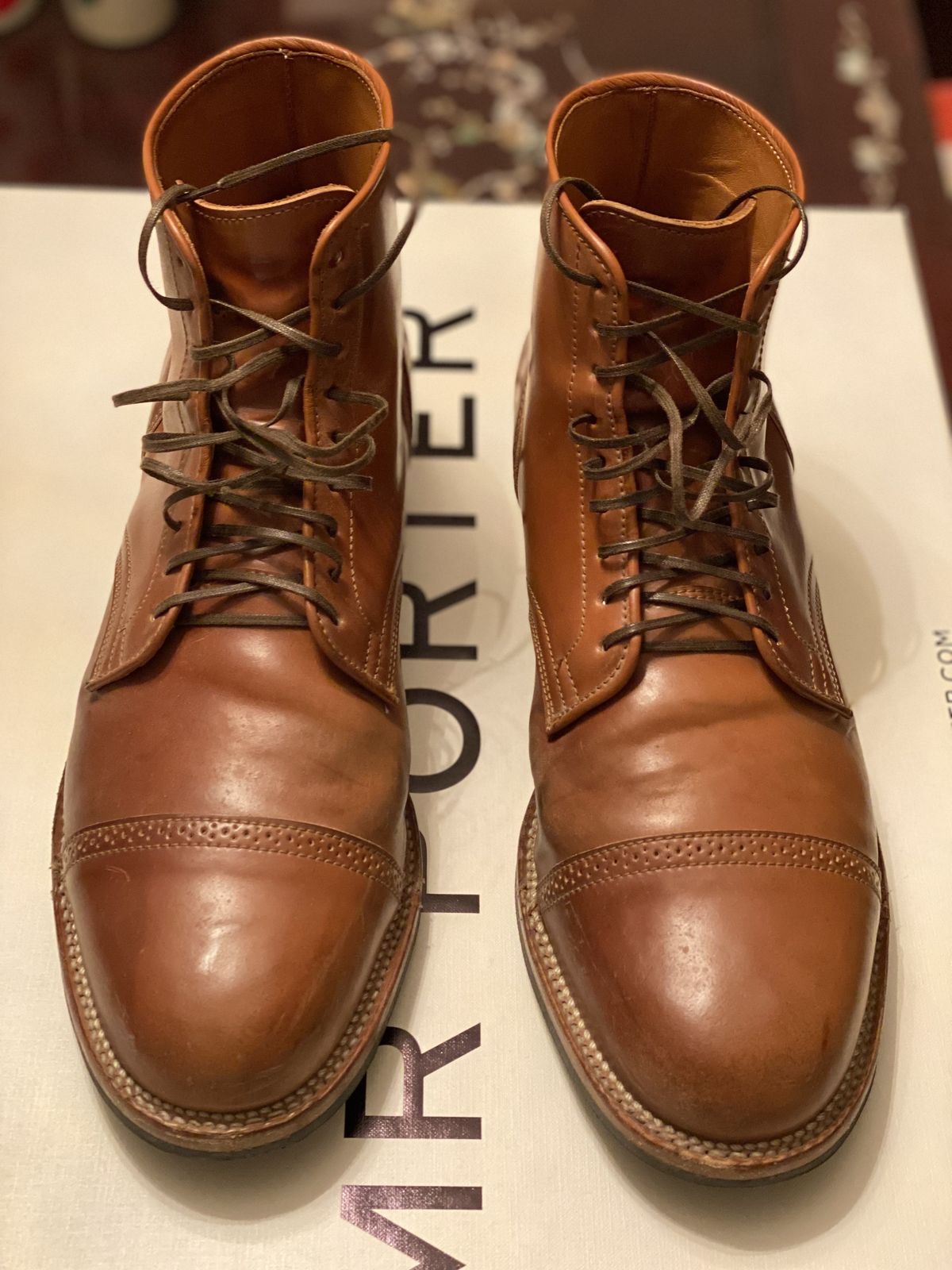 Photo by patinathunderdome on February 5, 2022 of the Viberg Service Boot in Horween Natural Shell Cordovan.