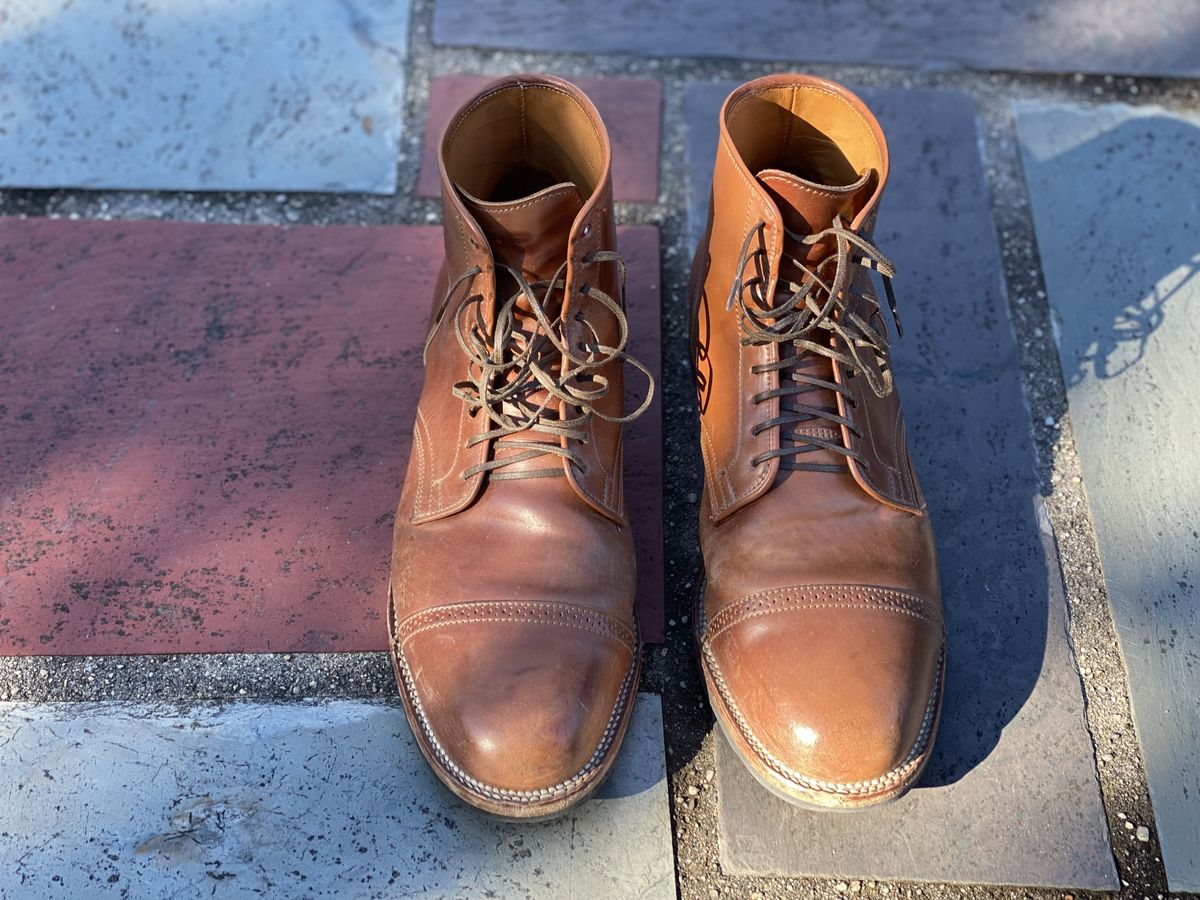 Photo by patinathunderdome on March 3, 2022 of the Viberg Service Boot in Horween Natural Shell Cordovan.