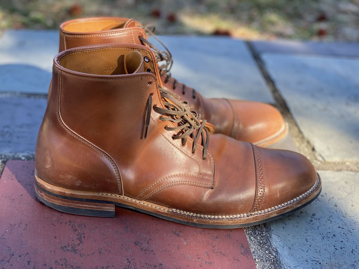 Photo by patinathunderdome on March 3, 2022 of the Viberg Service Boot in Horween Natural Shell Cordovan.