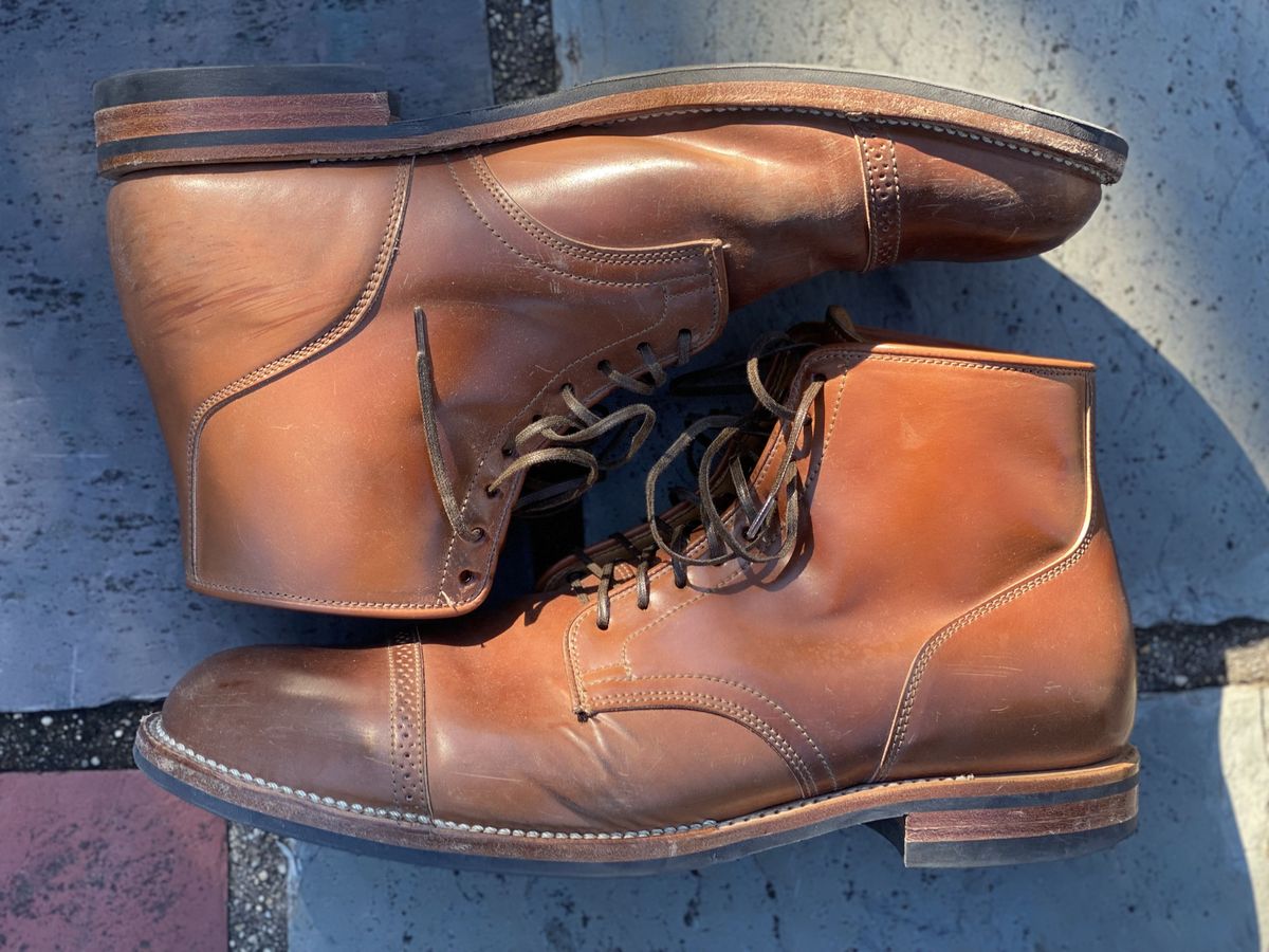 Photo by patinathunderdome on March 3, 2022 of the Viberg Service Boot in Horween Natural Shell Cordovan.