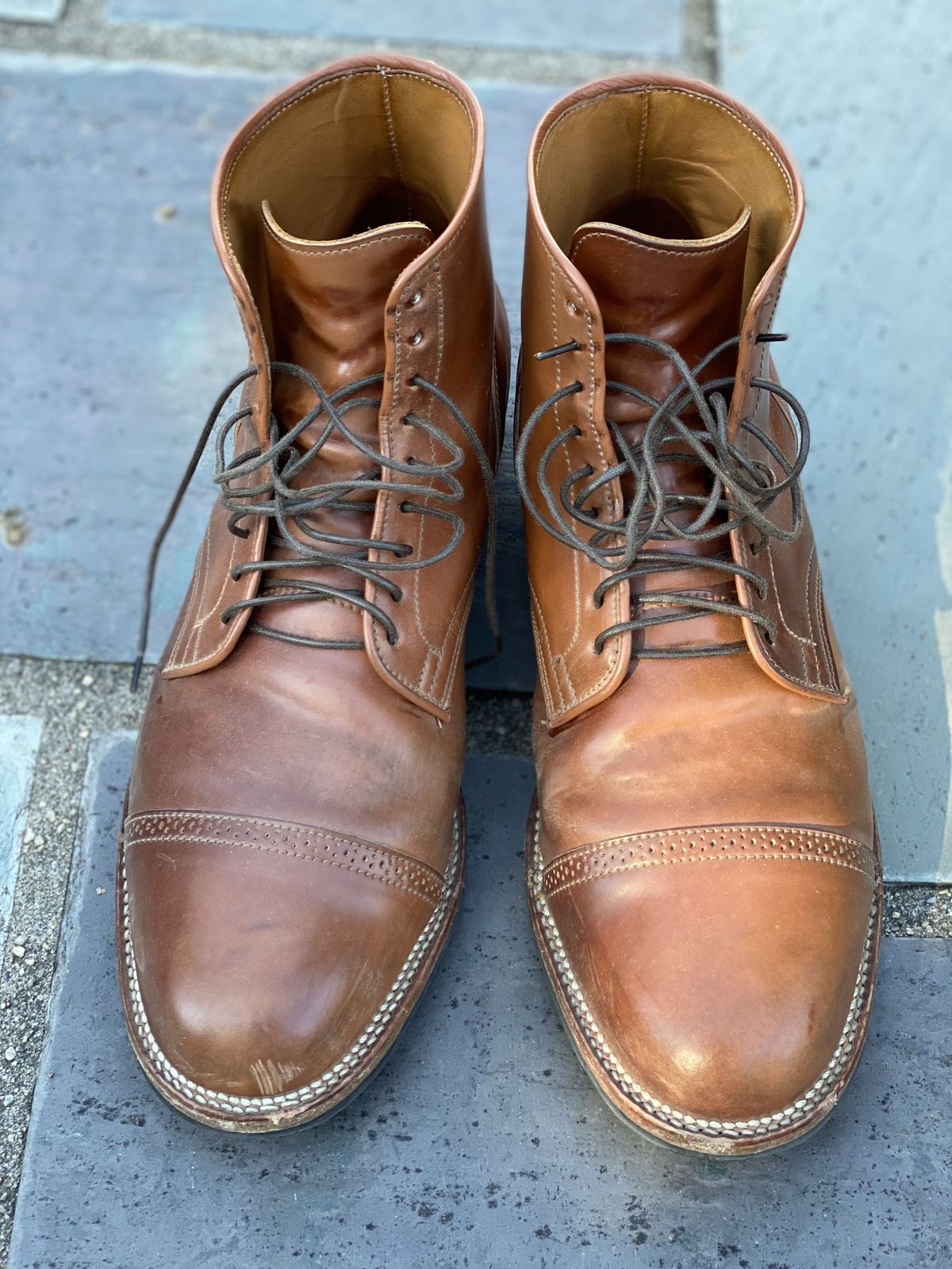 Photo by patinathunderdome on April 4, 2022 of the Viberg Service Boot in Horween Natural Shell Cordovan.