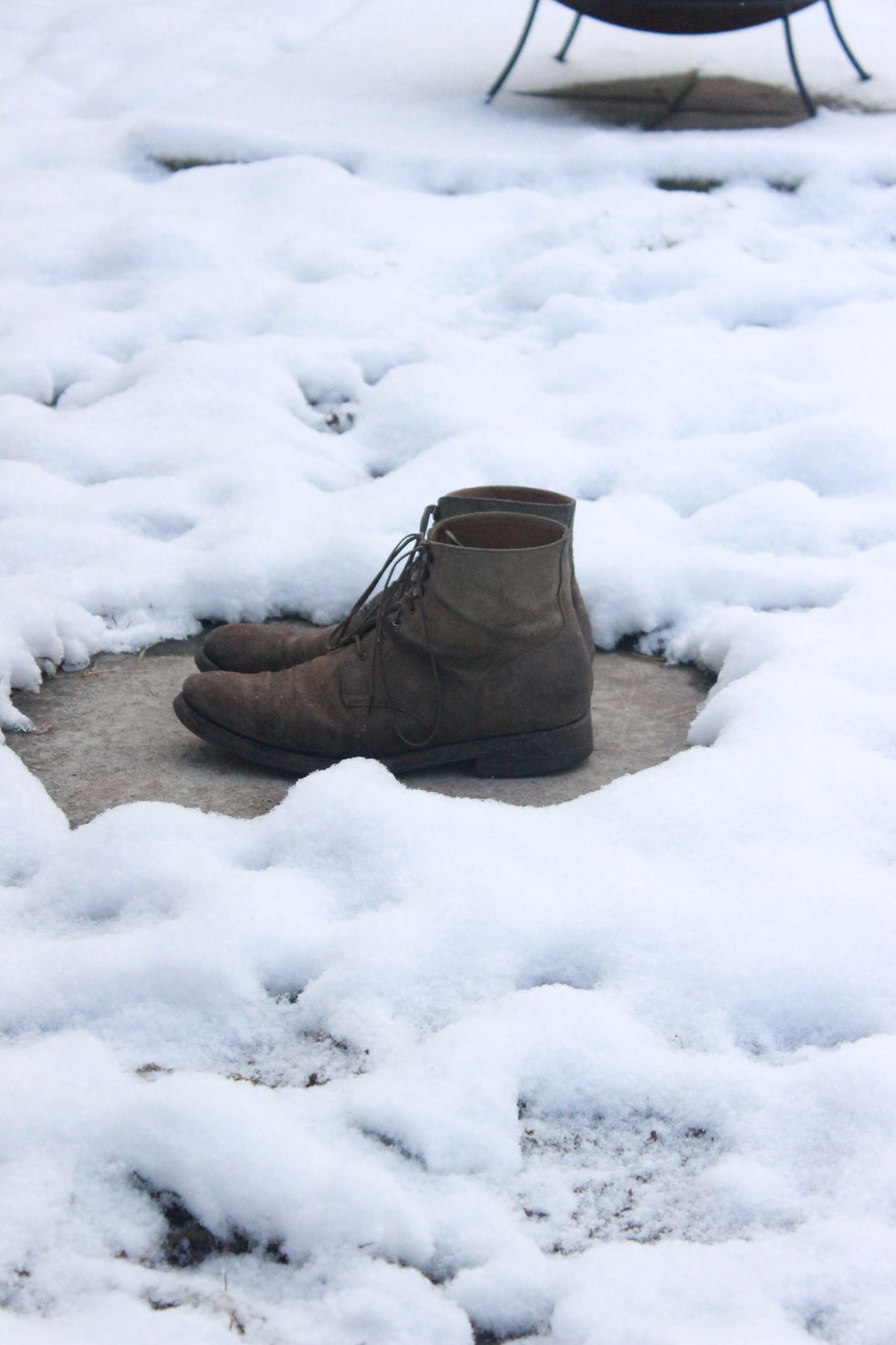 Photo by patinathunderdome on January 3, 2022 of the Rider Boot Co. Dundalk in Lo Stivale Olive Reverso Calf.
