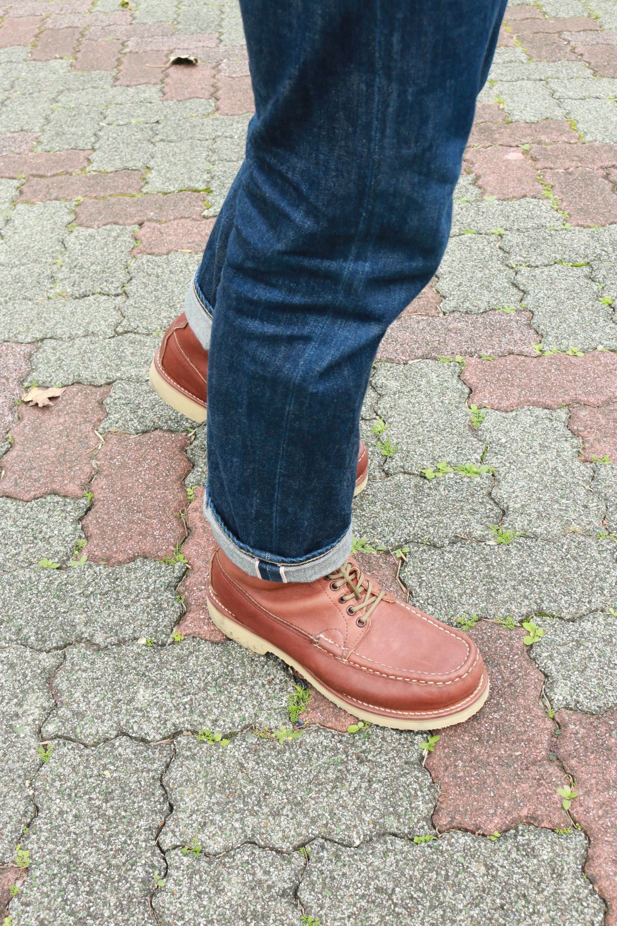 Photo by patinathunderdome on January 4, 2022 of the Russell Moccasin Co. Bird Shooter in Brown Oil Tan.