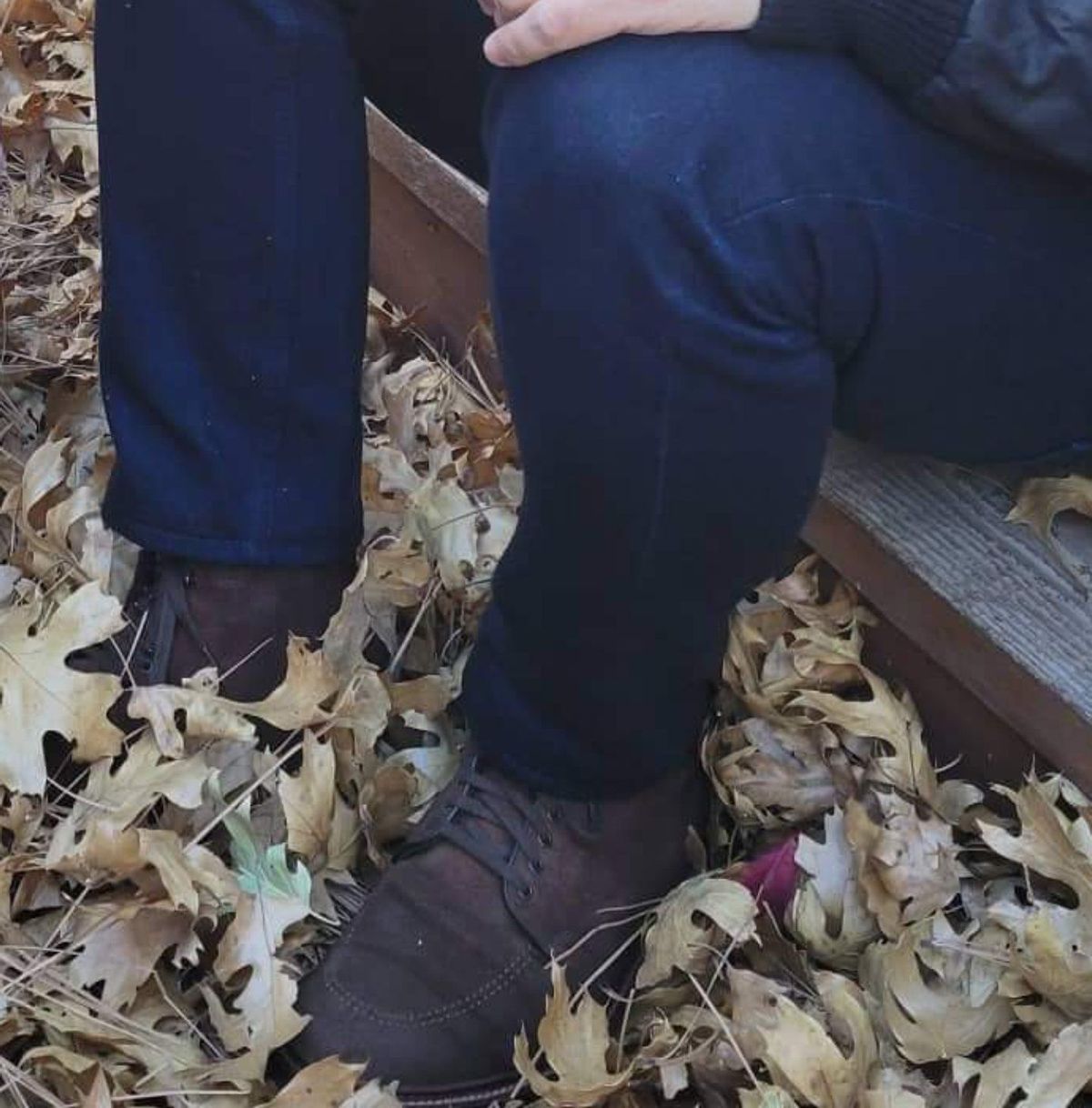 Photo by patinathunderdome on December 5, 2021 of the Alden Indy Boot in Horween Tobacco Chamois Roughout.