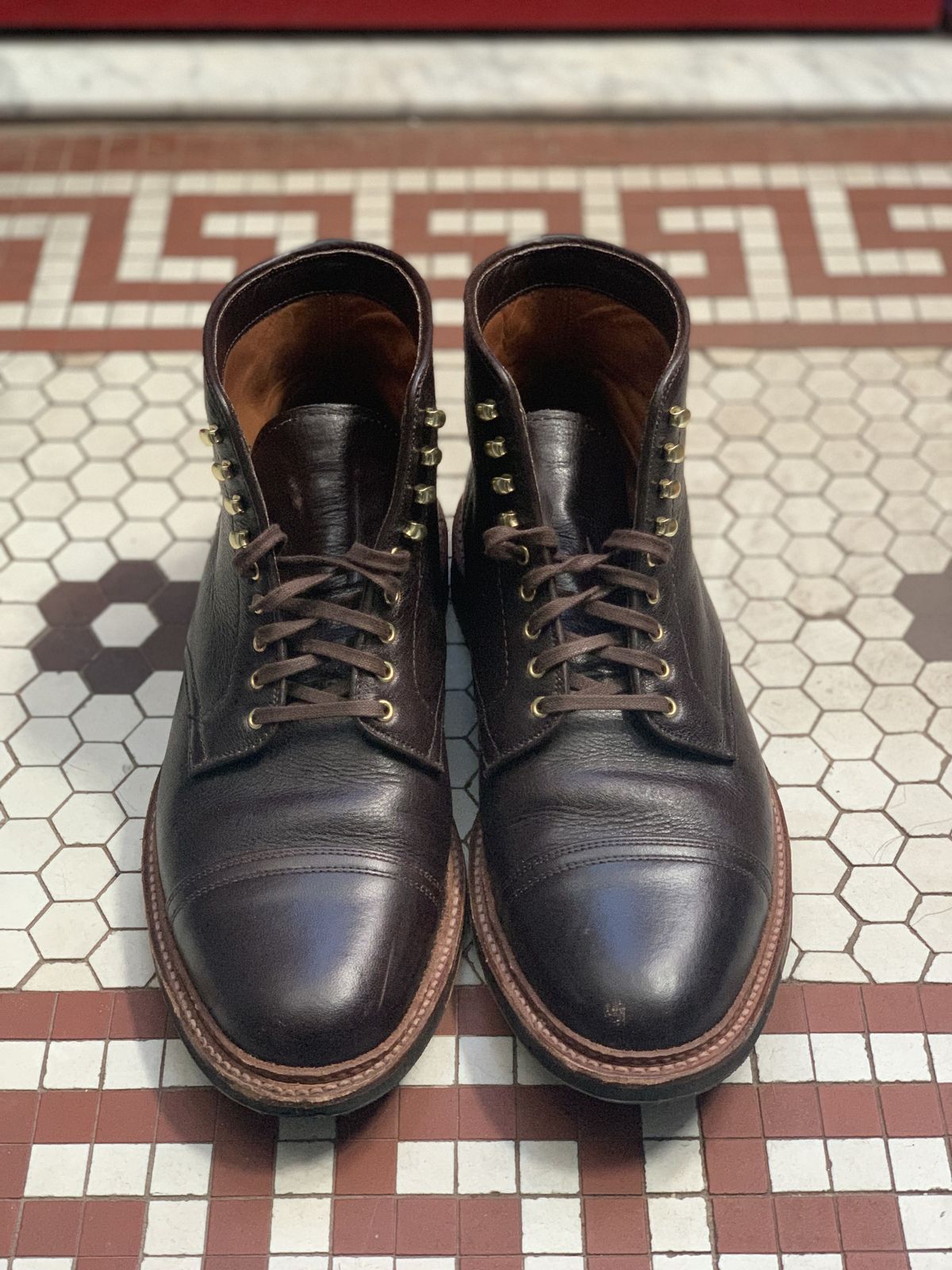 Photo by patinathunderdome on November 5, 2021 of the Alden x Stitchdown Stitchup 2.0 in Horween Arabica Lux Calfskin.