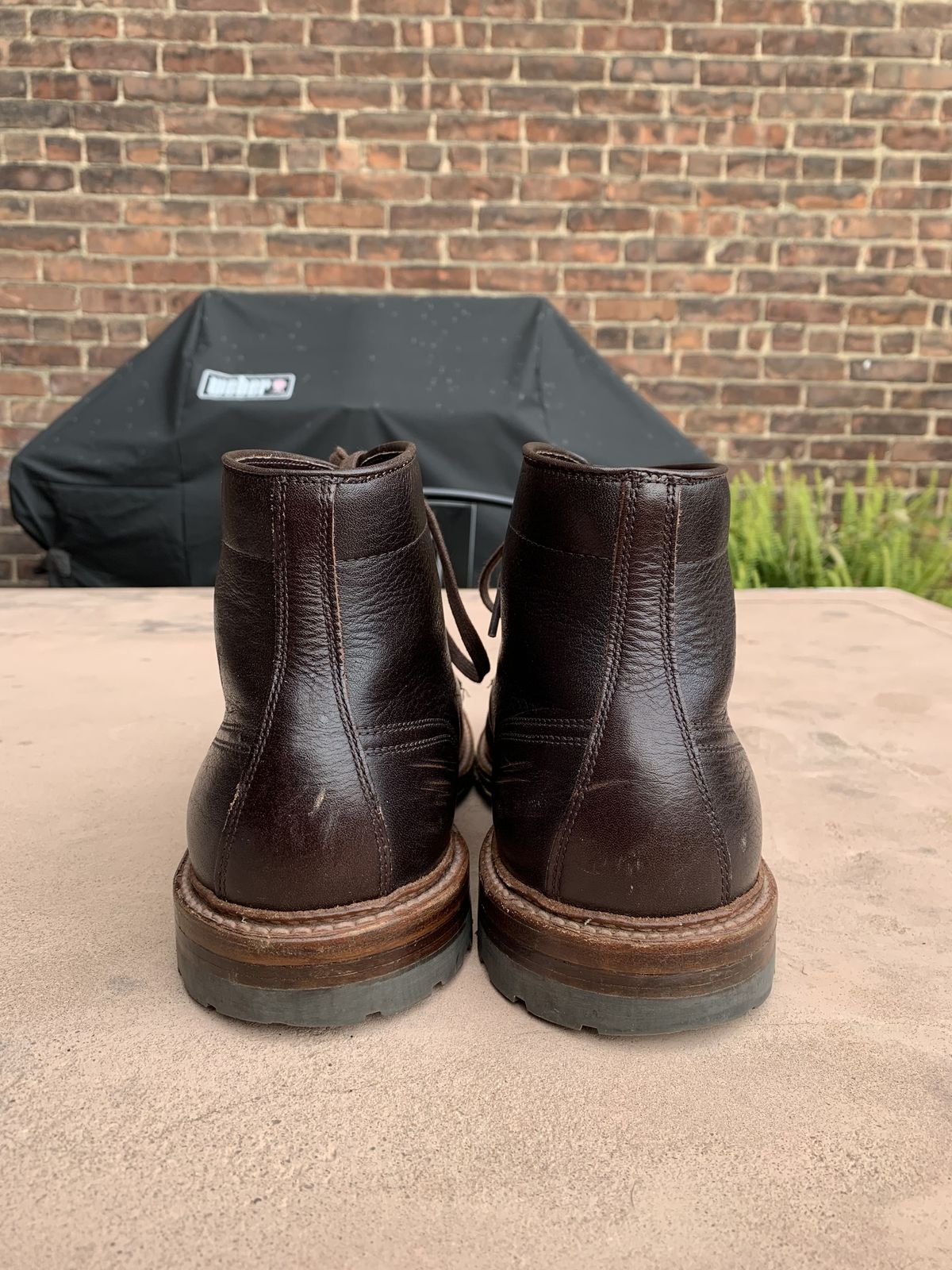 Photo by patinathunderdome on December 6, 2021 of the Alden x Stitchdown Stitchup 2.0 in Horween Arabica Lux Calfskin.