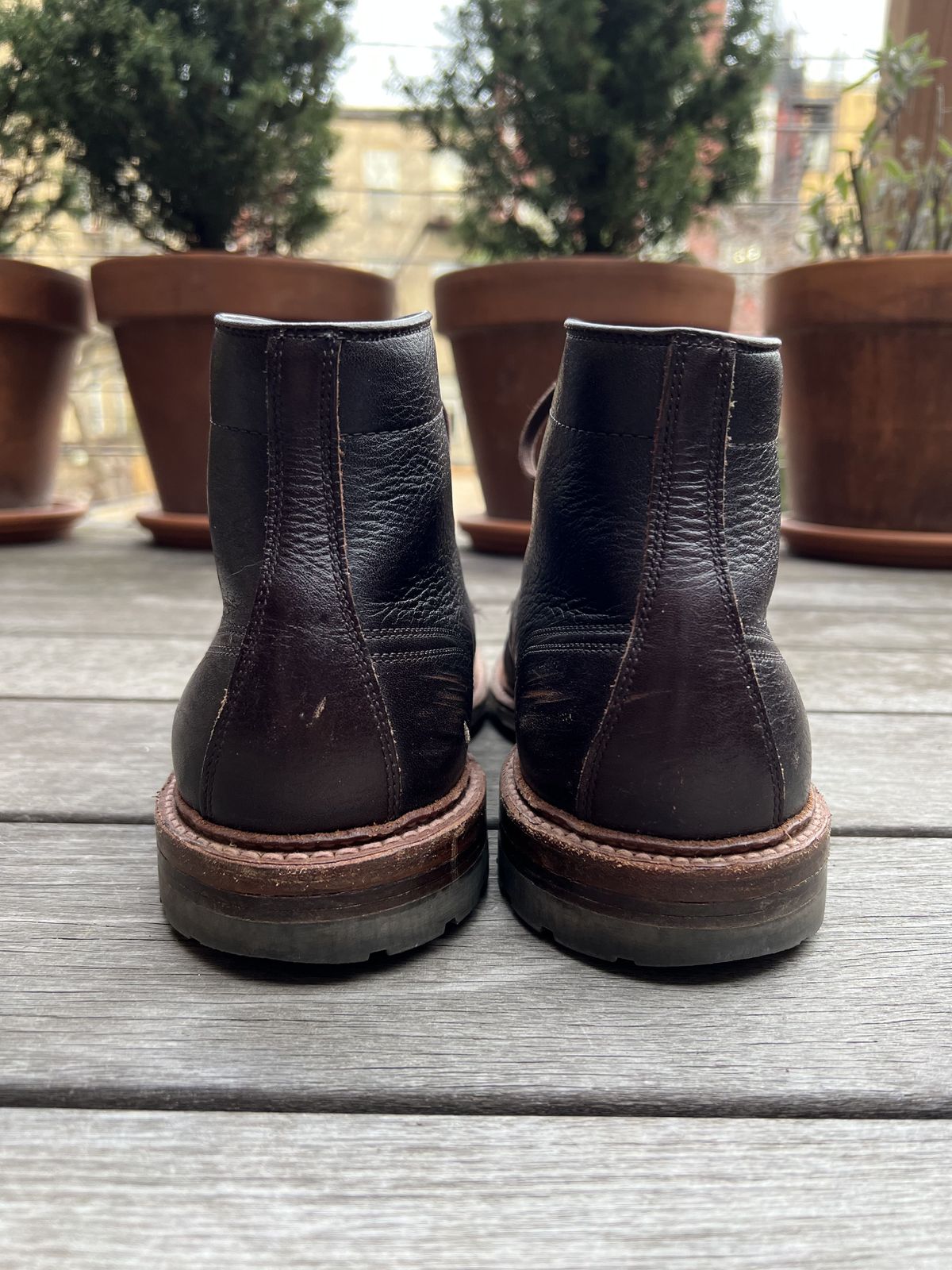 Photo by patinathunderdome on April 5, 2022 of the Alden x Stitchdown Stitchup 2.0 in Horween Arabica Lux Calfskin.