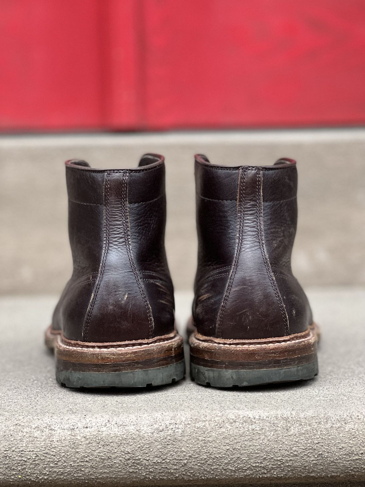 Photo by patinathunderdome on May 6, 2022 of the Alden x Stitchdown Stitchup 2.0 in Horween Arabica Lux Calfskin.