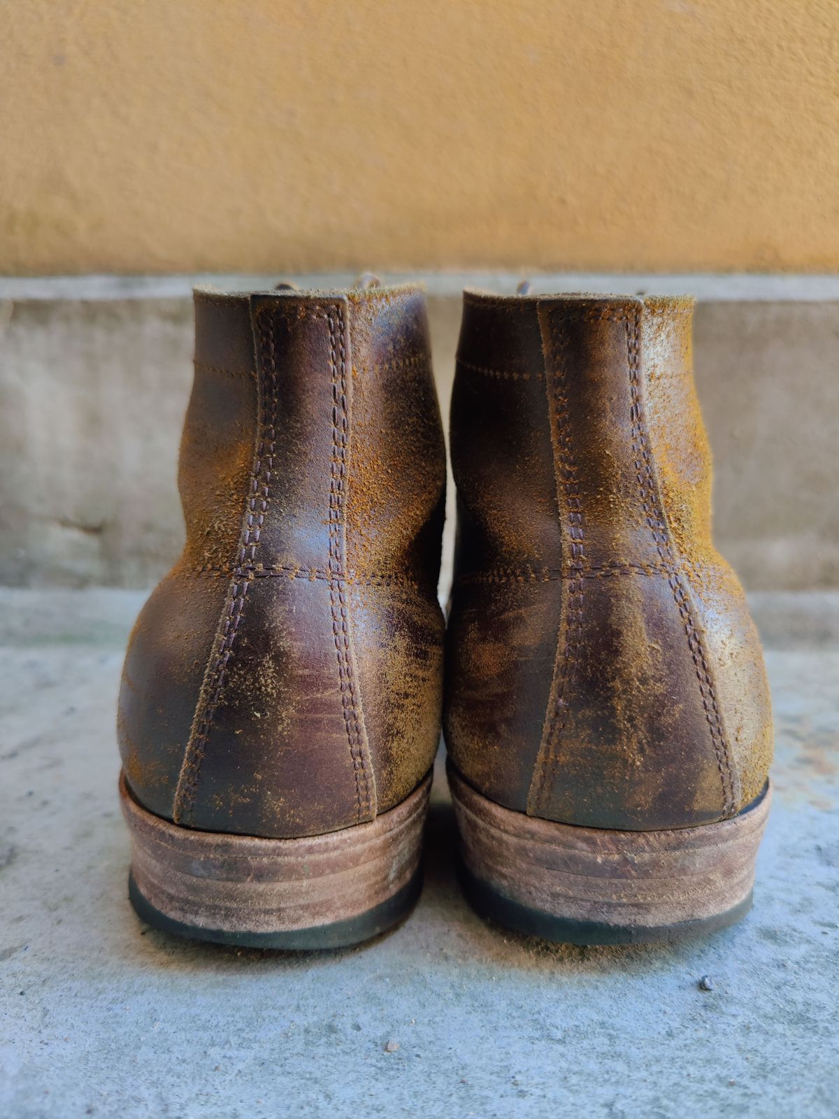 Photo by patinathunderdome on March 3, 2022 of the White's Semi-Dress in Horween Cinnamon Waxed Flesh.