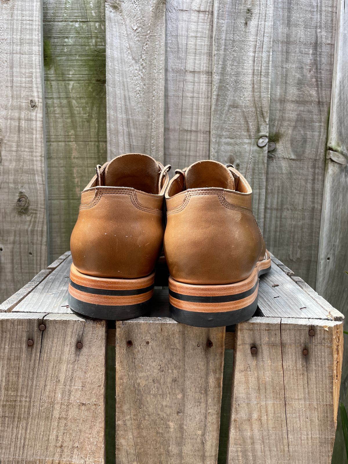 Photo by patinathunderdome on December 3, 2023 of the Monroe 38918 in Horween Natural Chromexcel.