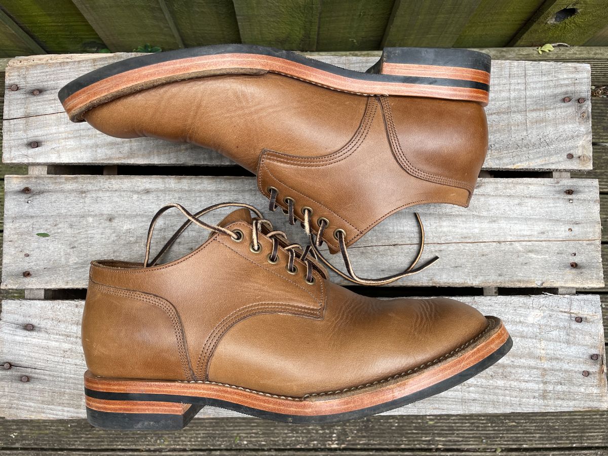 Photo by patinathunderdome on March 3, 2024 of the Monroe 38918 in Horween Natural Chromexcel.