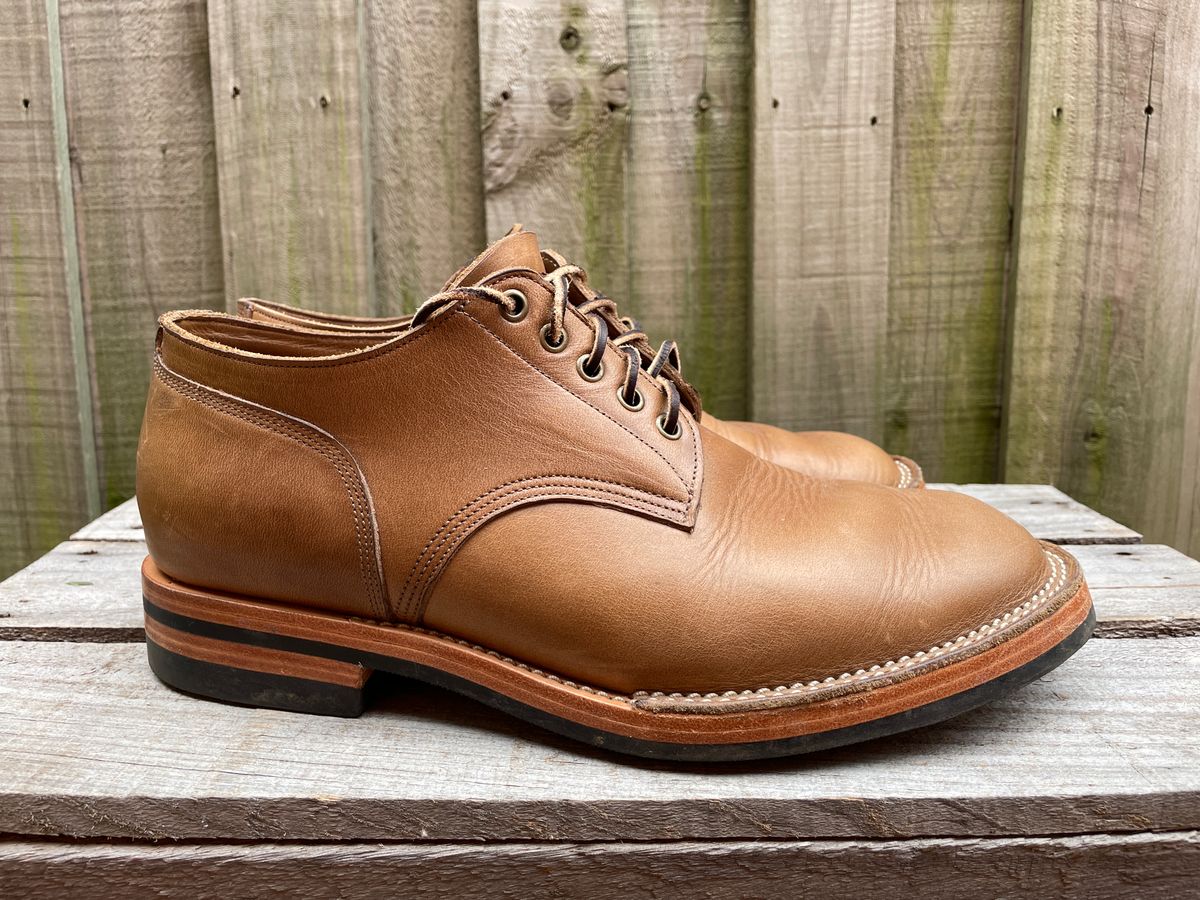 Photo by patinathunderdome on March 3, 2024 of the Monroe 38918 in Horween Natural Chromexcel.