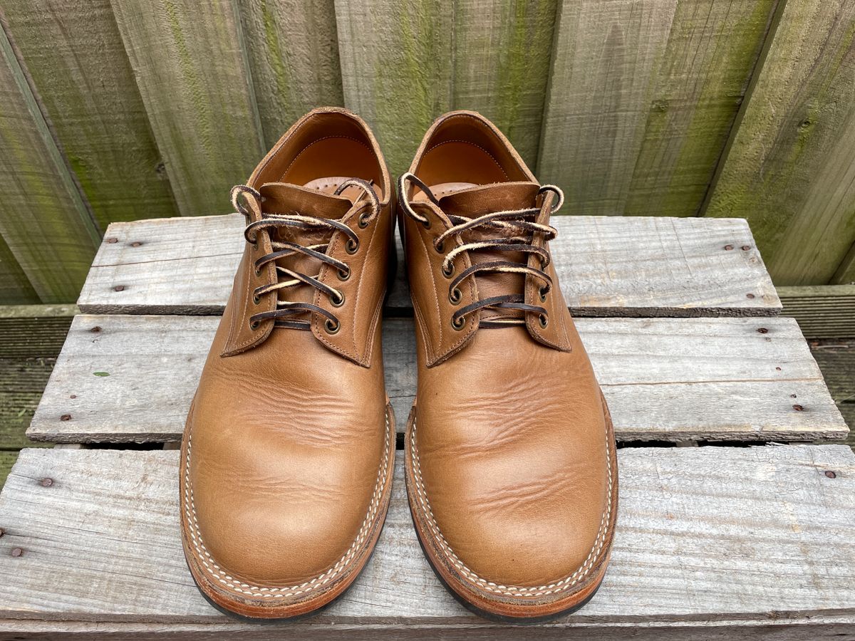 Photo by patinathunderdome on March 3, 2024 of the Monroe 38918 in Horween Natural Chromexcel.
