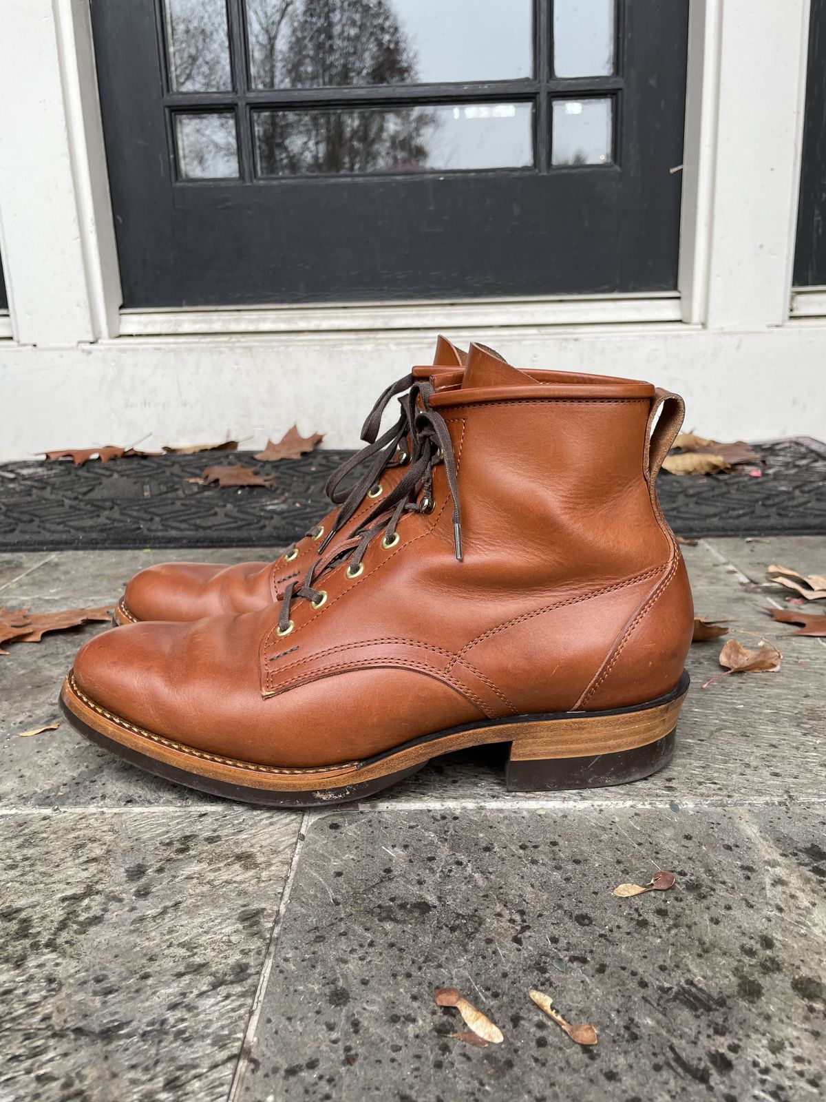Photo by patinathunderdome on December 1, 2021 of the White Kloud Blucher.87 in Badalassi Carlo Cognac Minerva.