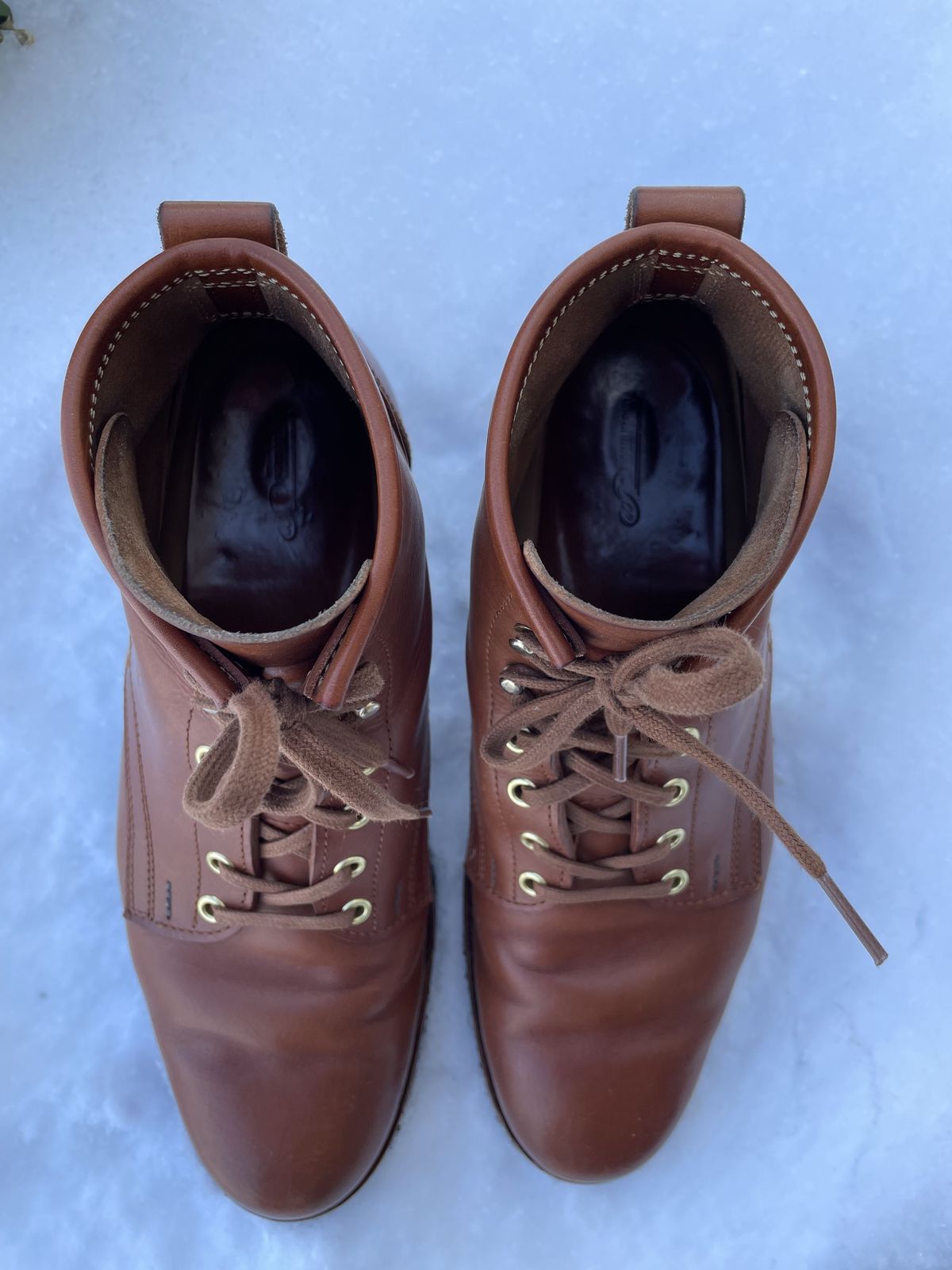 Photo by patinathunderdome on February 5, 2022 of the White Kloud Blucher.87 in Badalassi Carlo Cognac Minerva.