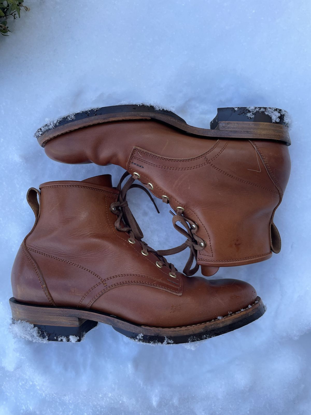 Photo by patinathunderdome on February 5, 2022 of the White Kloud Blucher.87 in Badalassi Carlo Cognac Minerva.