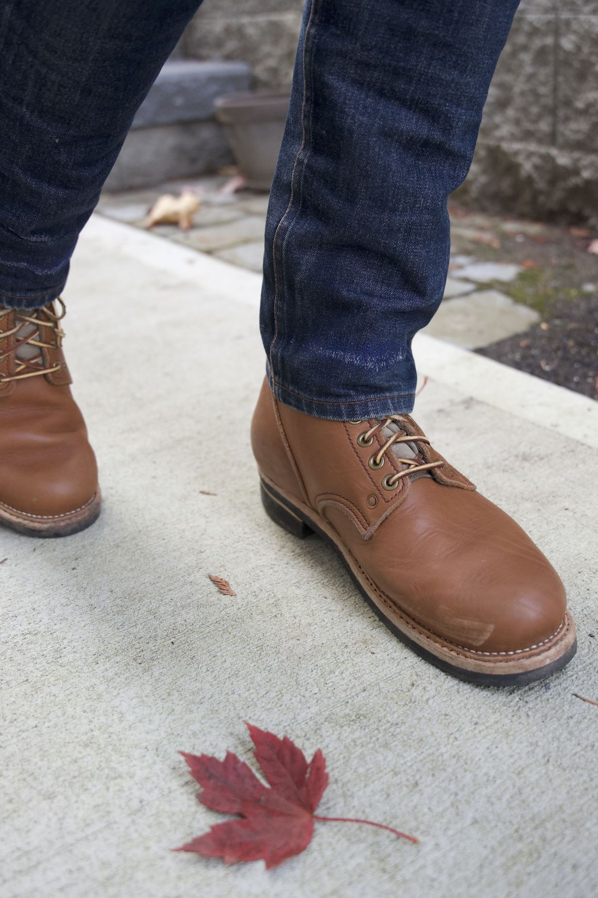 Photo by patinathunderdome on November 1, 2021 of the Endurance Leather Co. Type 01 in Horween Light Brown Essex.