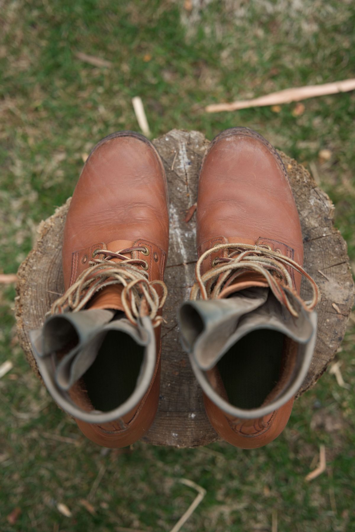 Photo by patinathunderdome on April 3, 2022 of the Endurance Leather Co. Type 01 in Horween Light Brown Essex.