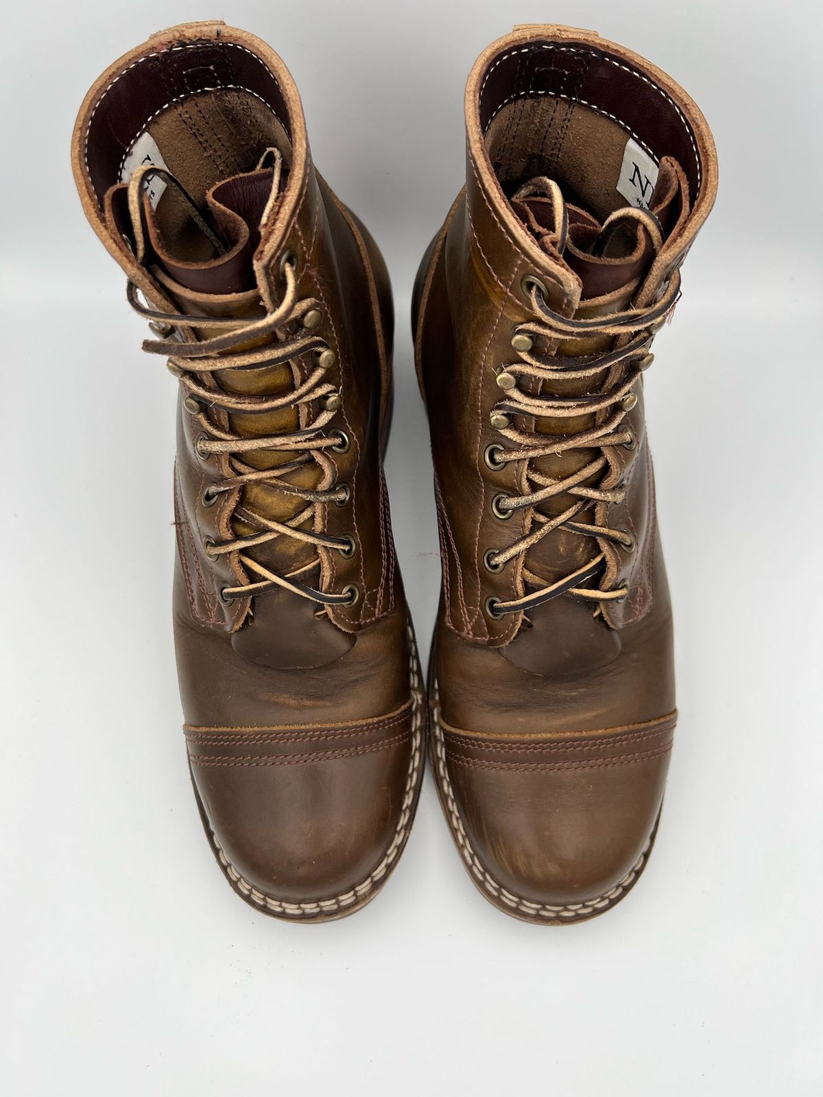 Photo by patinathunderdome on December 5, 2021 of the Nicks Charley in Horween Olive Chromepak.