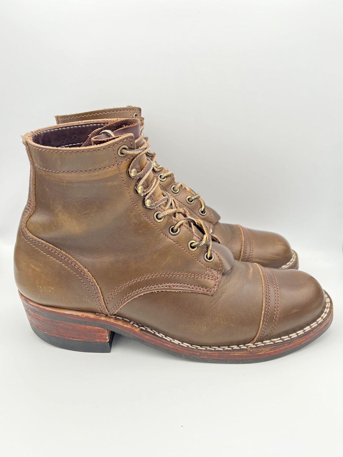 Photo by patinathunderdome on January 6, 2022 of the Nicks Charley in Horween Olive Chromepak.